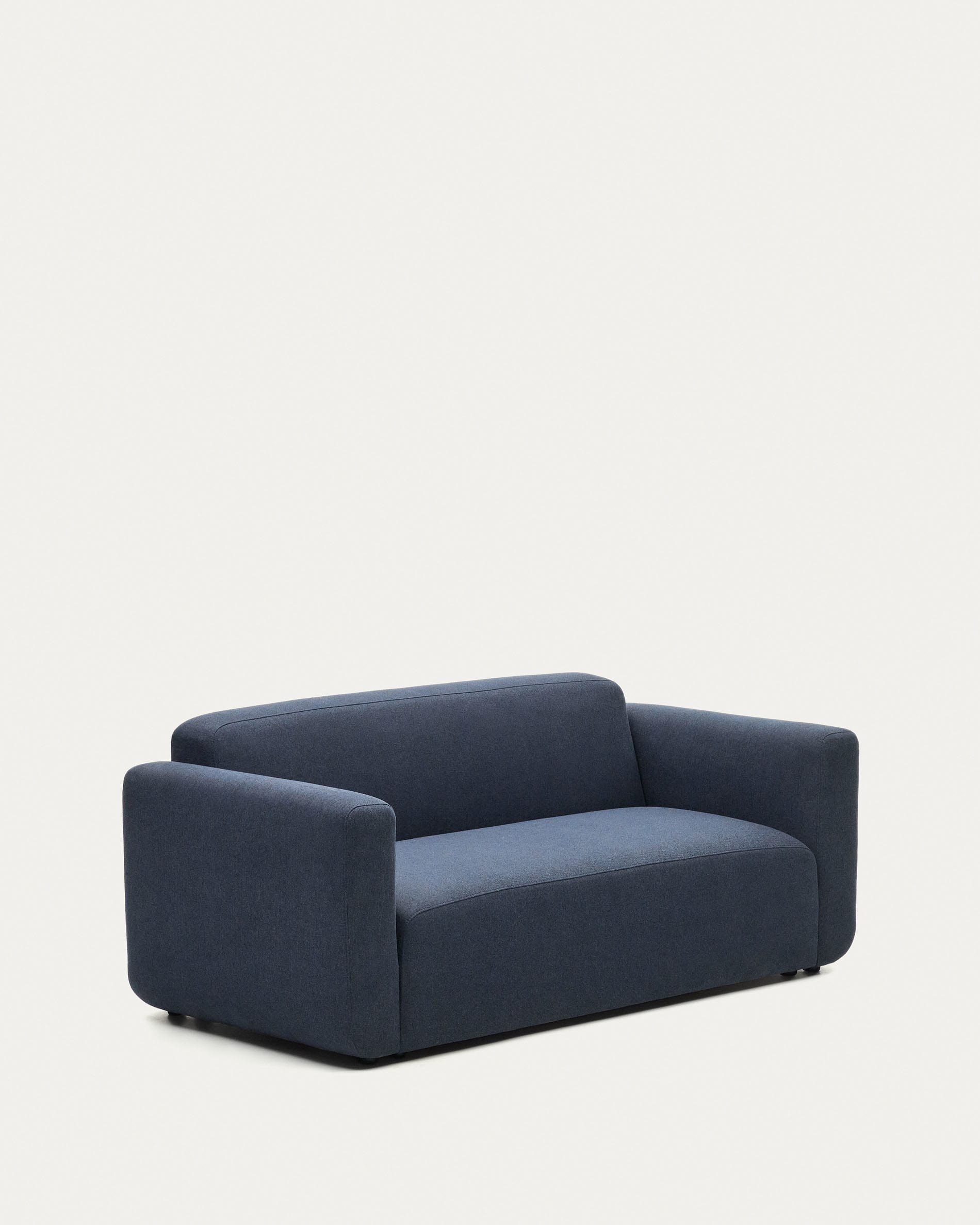 Elegantes, modulares 2-Sitzer-Sofa in Blau, aus FSC-zertifiziertem Holz, bietet Flexibilität und Komfort.