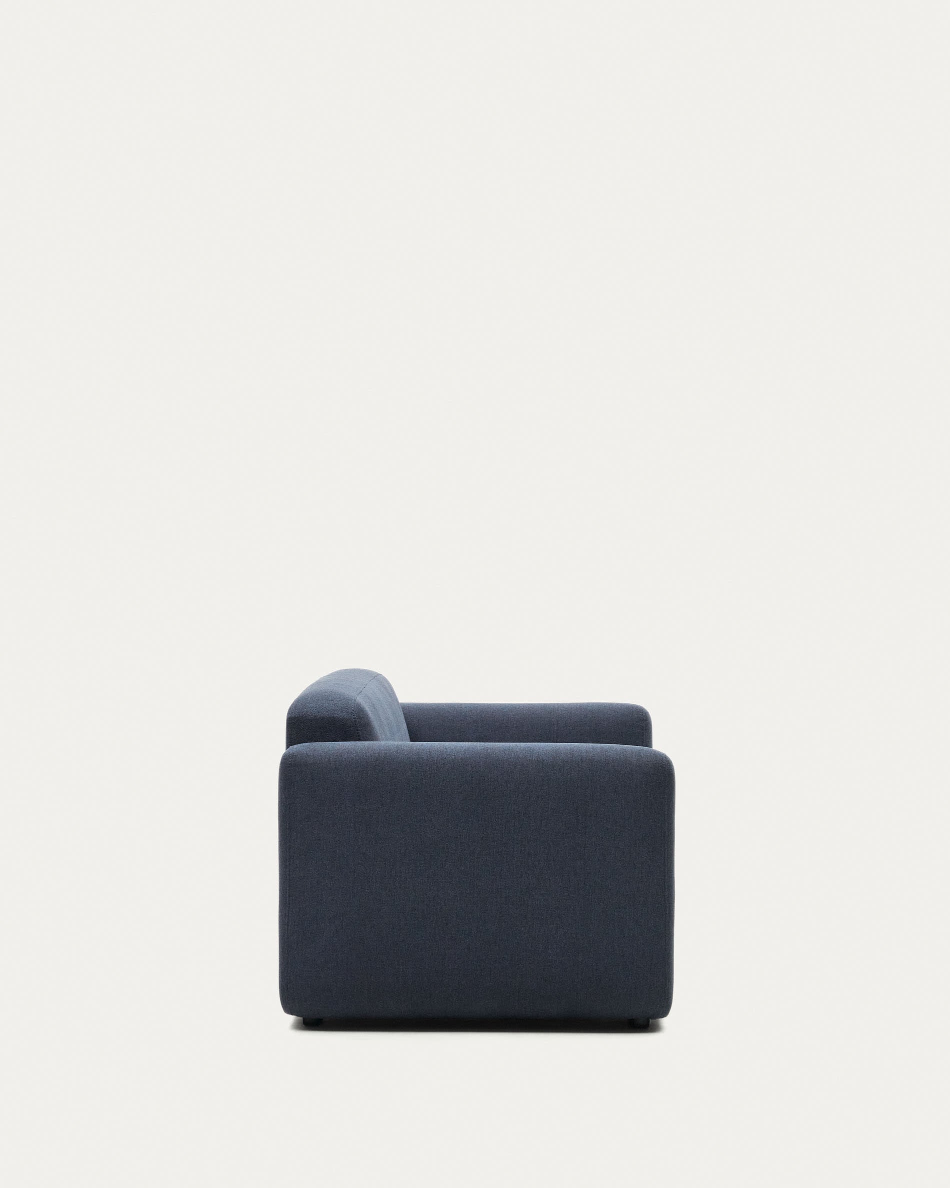 Elegantes, modulares 2-Sitzer-Sofa in Blau, aus FSC-zertifiziertem Holz, bietet Flexibilität und Komfort.