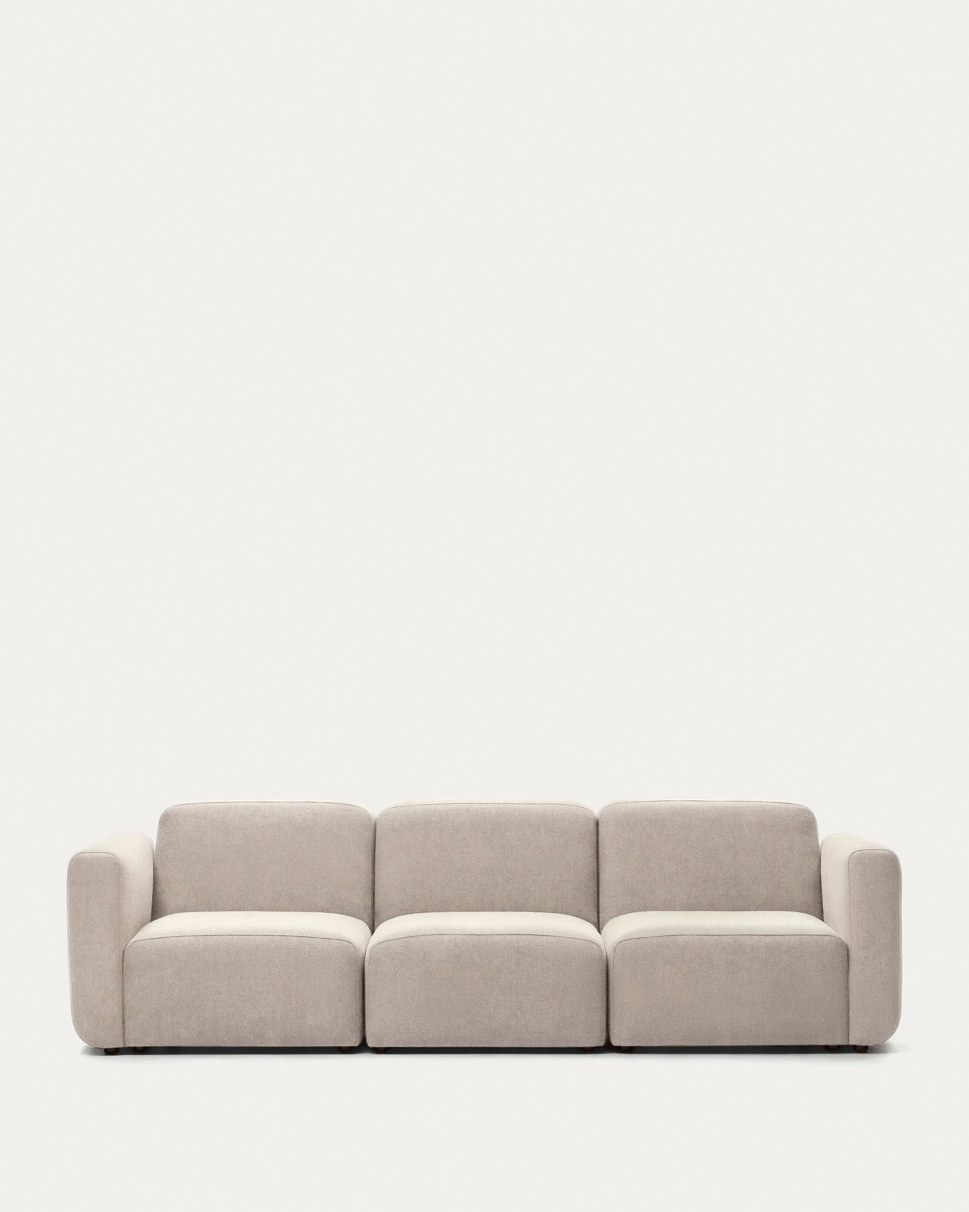 Neom modulares 3-Sitzer-Sofa in Beige, 263 cm, flexibel kombinierbar, FSC-zertifiziert, stilvoll, nachhaltig, komfortabel.