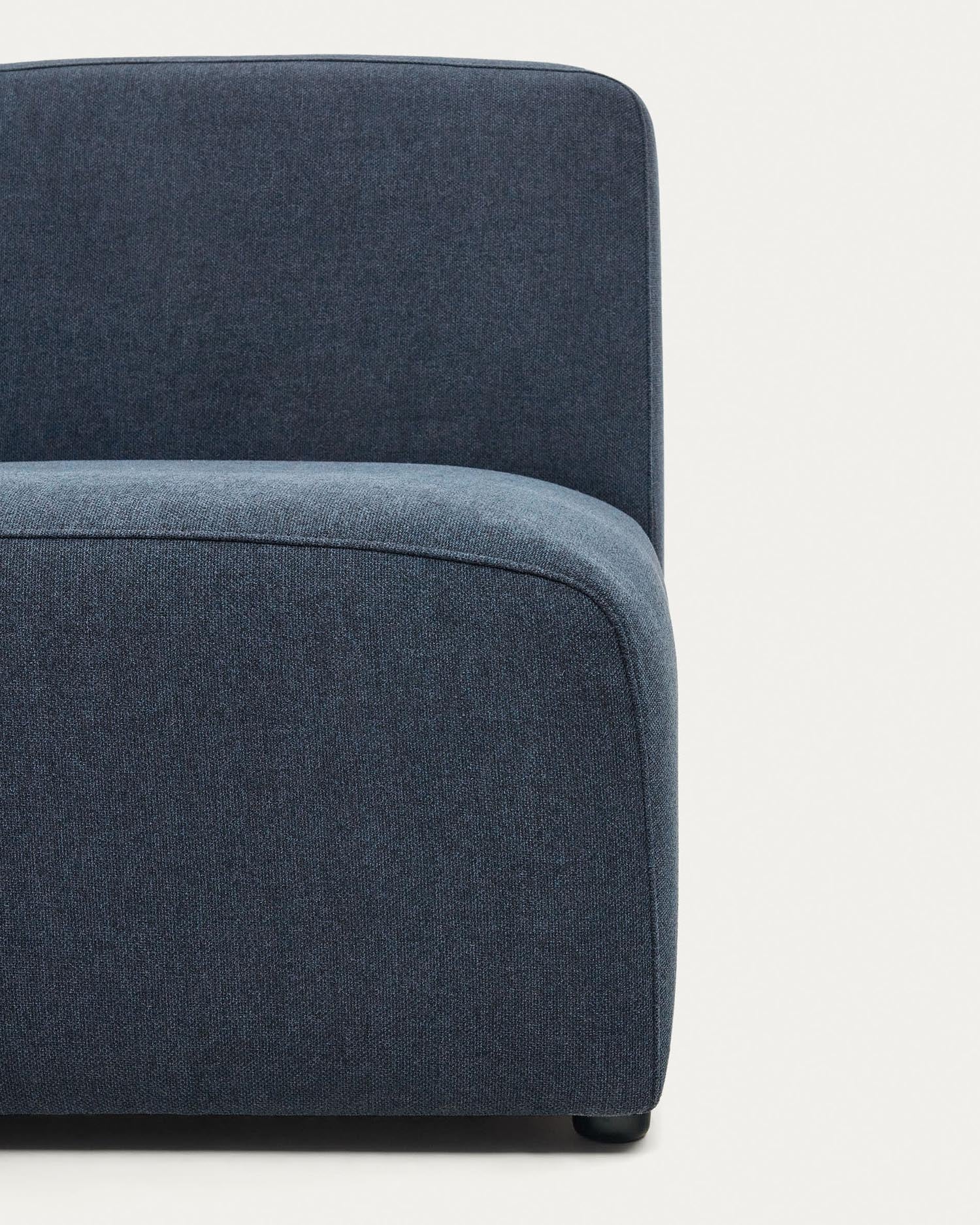 Elegantes 2-Sitzer-Modul in Blau von Kave Home, umweltfreundlich und vielseitig kombinierbar für dein modernes Wohnzimmer.