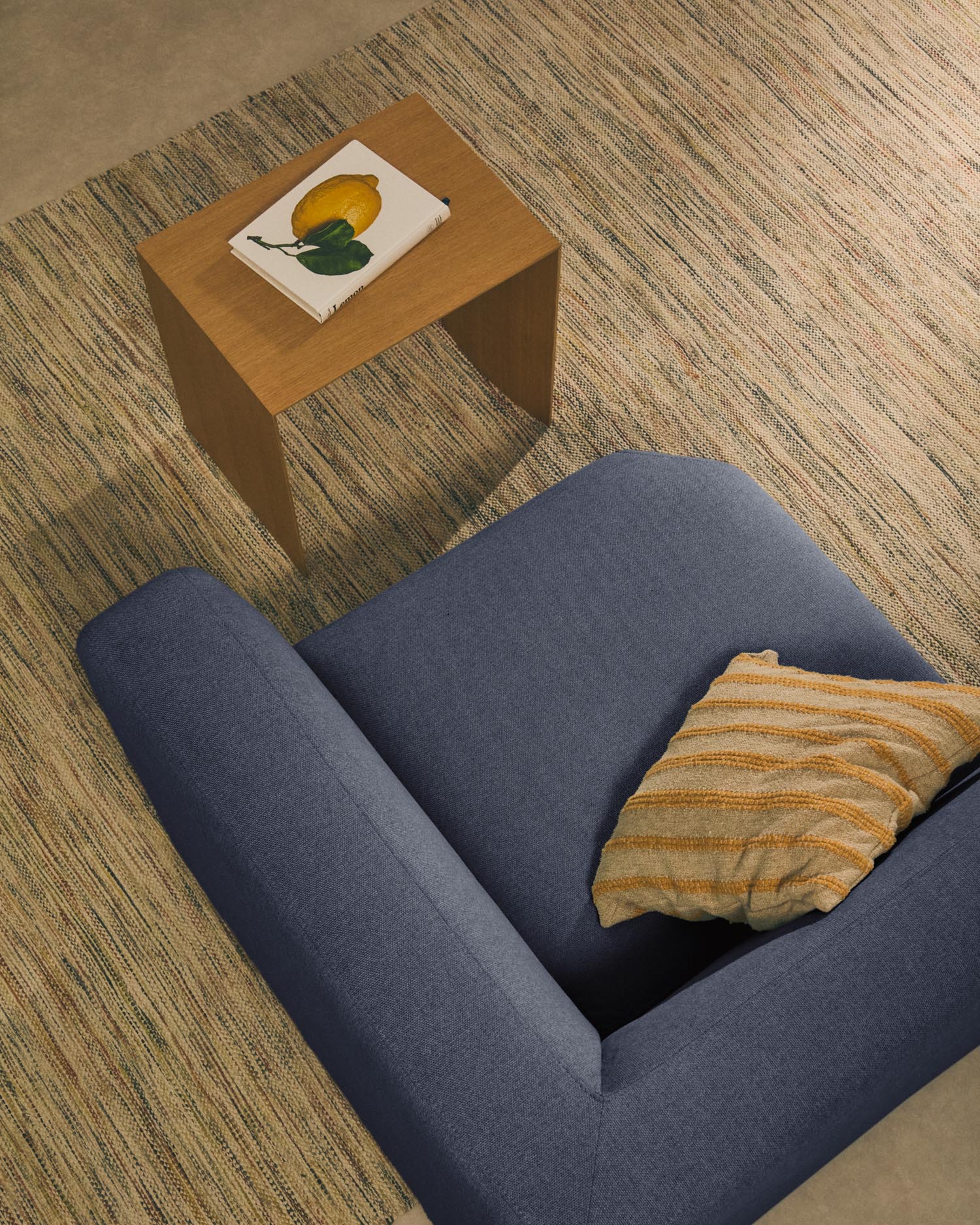 Neom Eckmodul Blau 75 cm FSC Mix Credit in Dunkelblau präsentiert im Onlineshop von KAQTU Design AG. Modulares Sofa ist von Kave Home