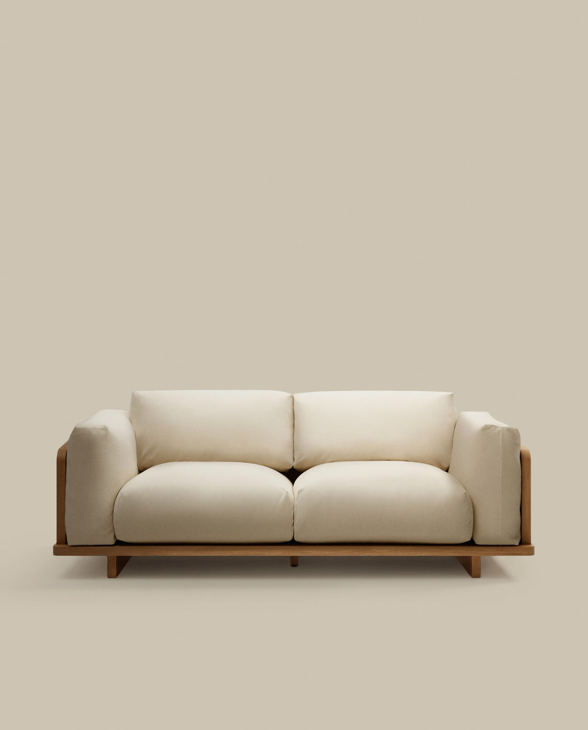 Oaq 3-Sitzer-Sofa beige 225 cm FSC Mix Credit in Beige, Natur präsentiert im Onlineshop von KAQTU Design AG. 3er Sofa ist von Kave Home
