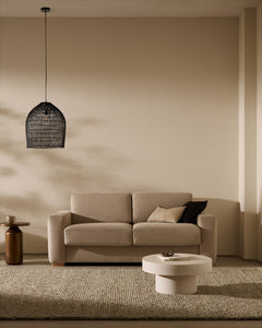 2-Sitzer-Bettsofa Anley in Beige mit Beinen aus massivem Buchenholz, 204 cm, FSC Mix Credit