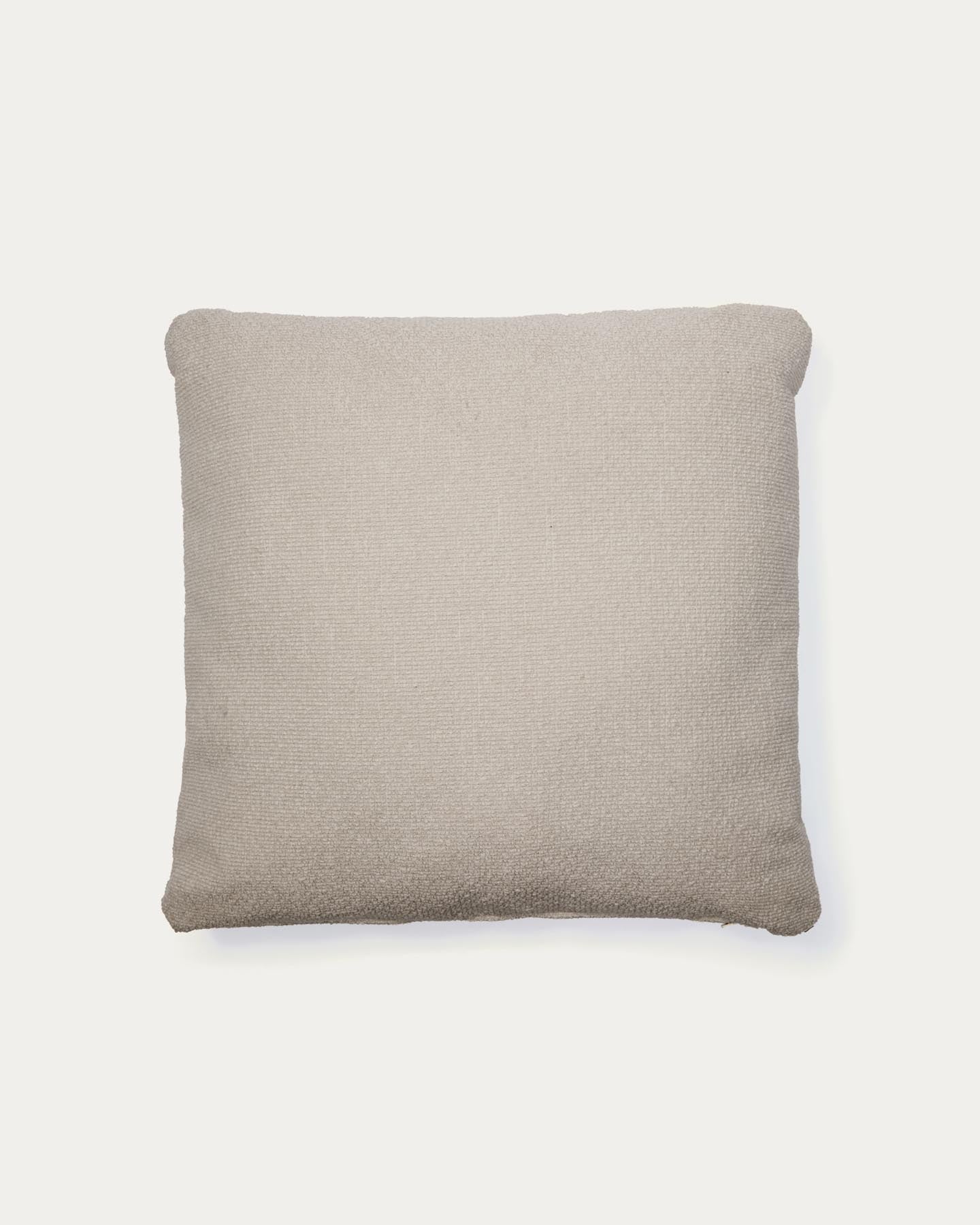 Kissen Martina mit Chenille in Steinton 52 x 52 cm in Steinfarben präsentiert im Onlineshop von KAQTU Design AG. Deko Kissen ist von Kave Home