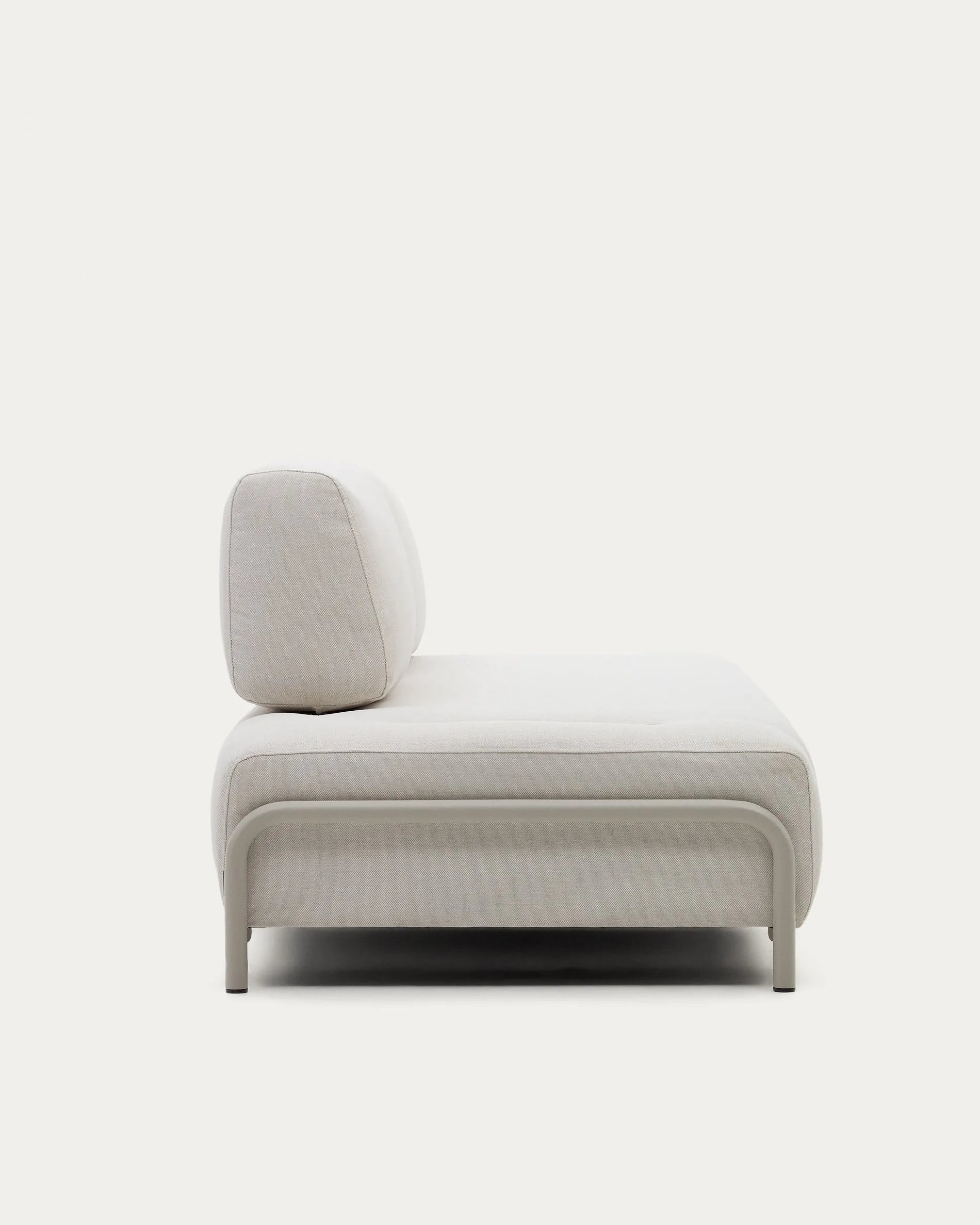 Elegantes Compo 3-Sitzer-Modul von Kave Home, 232 cm, beige Chenille, modernes Design mit robustem Metallgestell.
