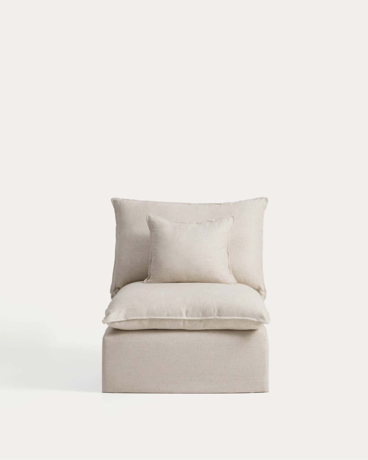 2-Sitzer-Sofa Anarela mit abnehmbarem Bezug aus Leinen und Viskose in Beige, 220 cm, FSC Mix Credit in Beige präsentiert im Onlineshop von KAQTU Design AG. 2er Sofa ist von Kave Home