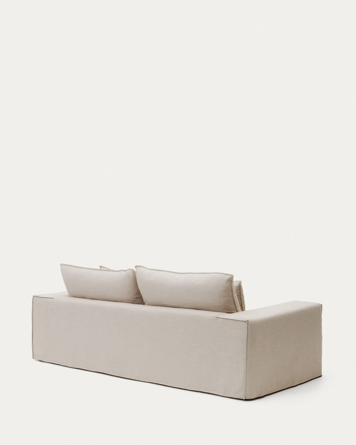 Abziehbares 3-Sitzer-Sofa Anarela mit beigen Leinenkissen FSC Mix Credit 280 cm. in Beige präsentiert im Onlineshop von KAQTU Design AG. 3er Sofa ist von Kave Home