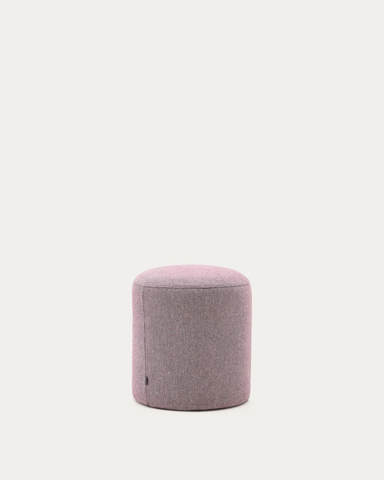 Fußablage mit abnehmbarem Bezug Kaeli violett Ø 43 cm in Lila präsentiert im Onlineshop von KAQTU Design AG. Hocker ist von Kave Home