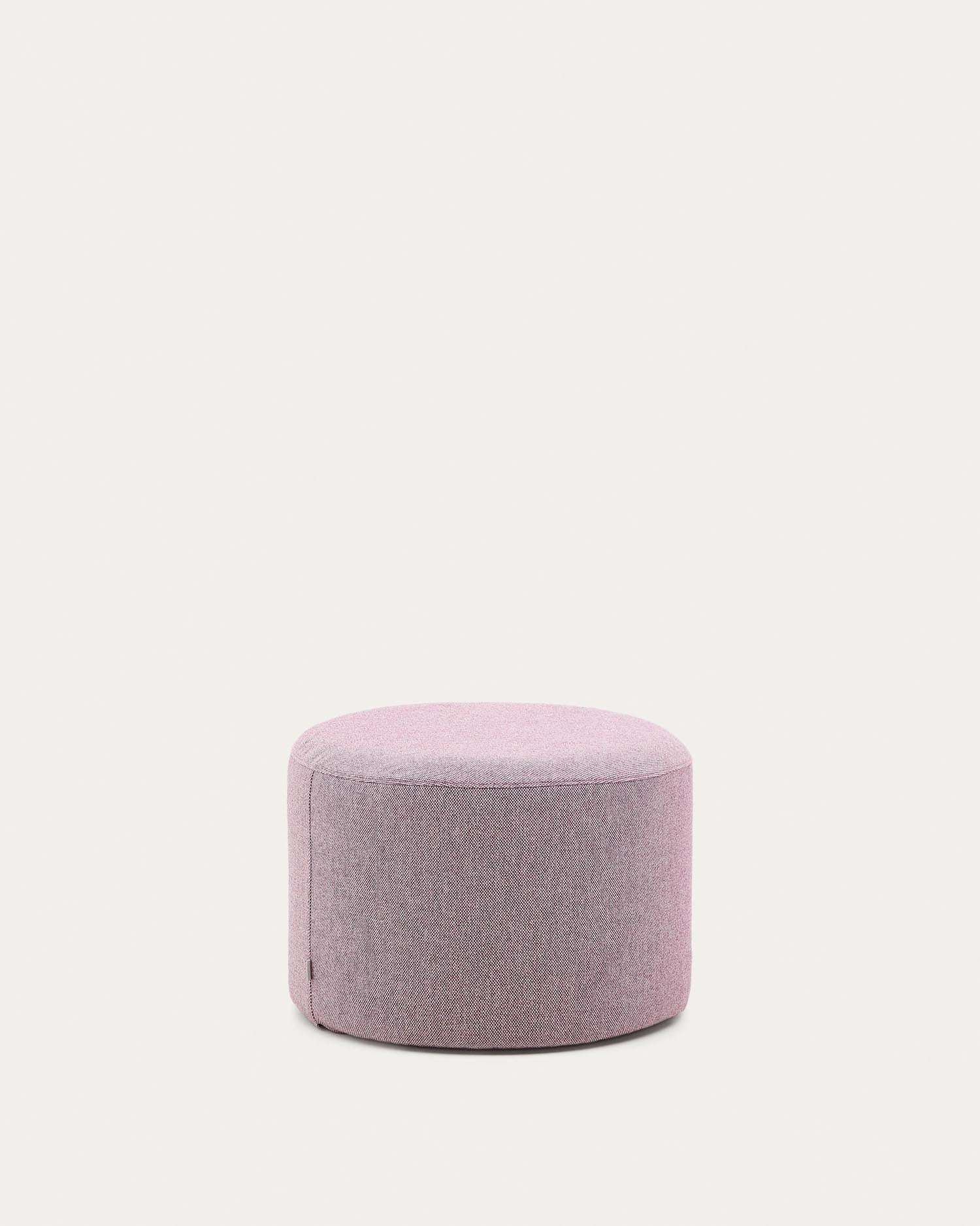 Fußablage mit abnehmbarem Bezug Kaeli violett Ø 60 cm in Lila präsentiert im Onlineshop von KAQTU Design AG. Hocker ist von Kave Home