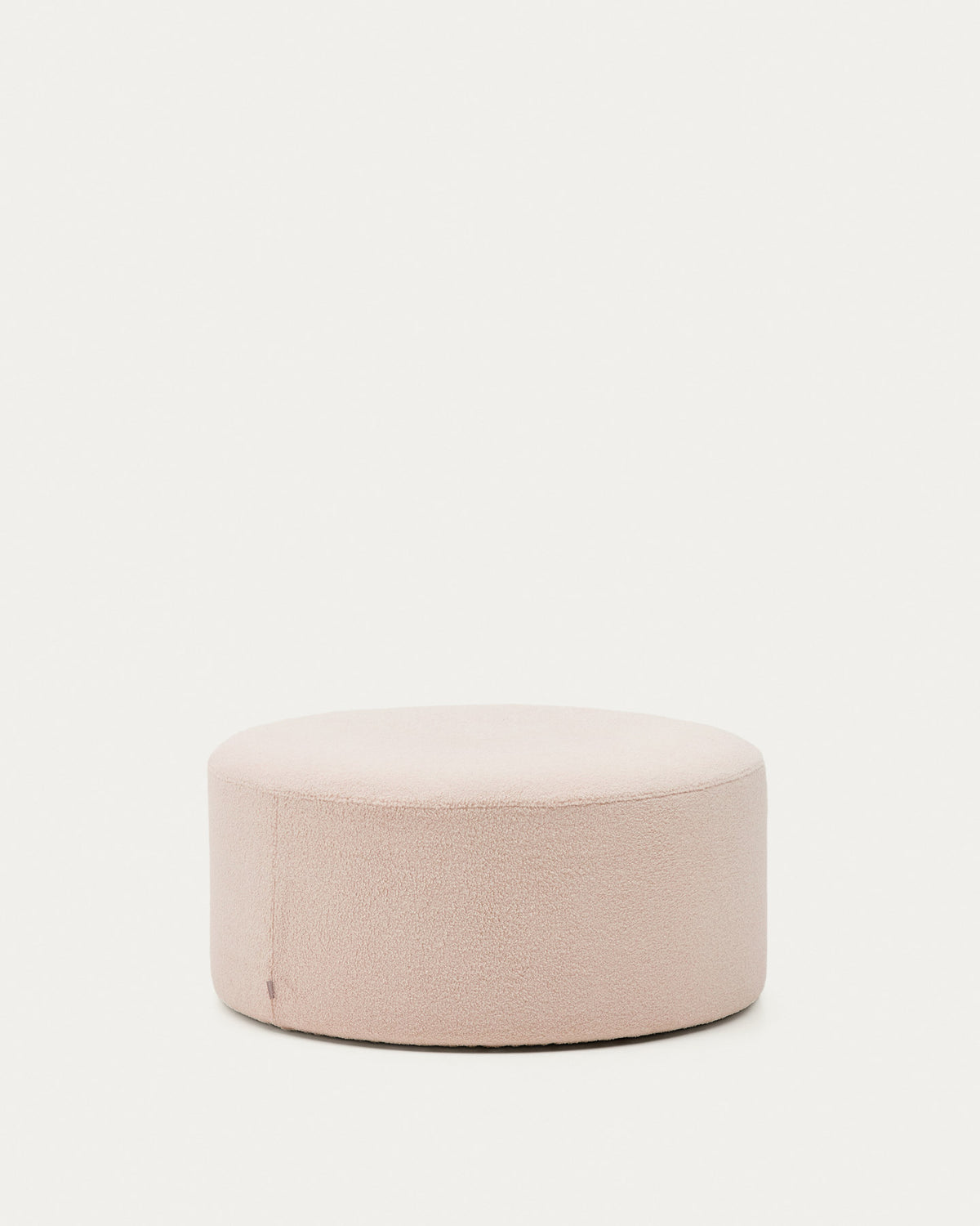 Fusshocker Kaeli mit abnehmbarem Bezug in rosa Bouclé Ø 90 cm in Rosa präsentiert im Onlineshop von KAQTU Design AG. Pouf ist von Kave Home