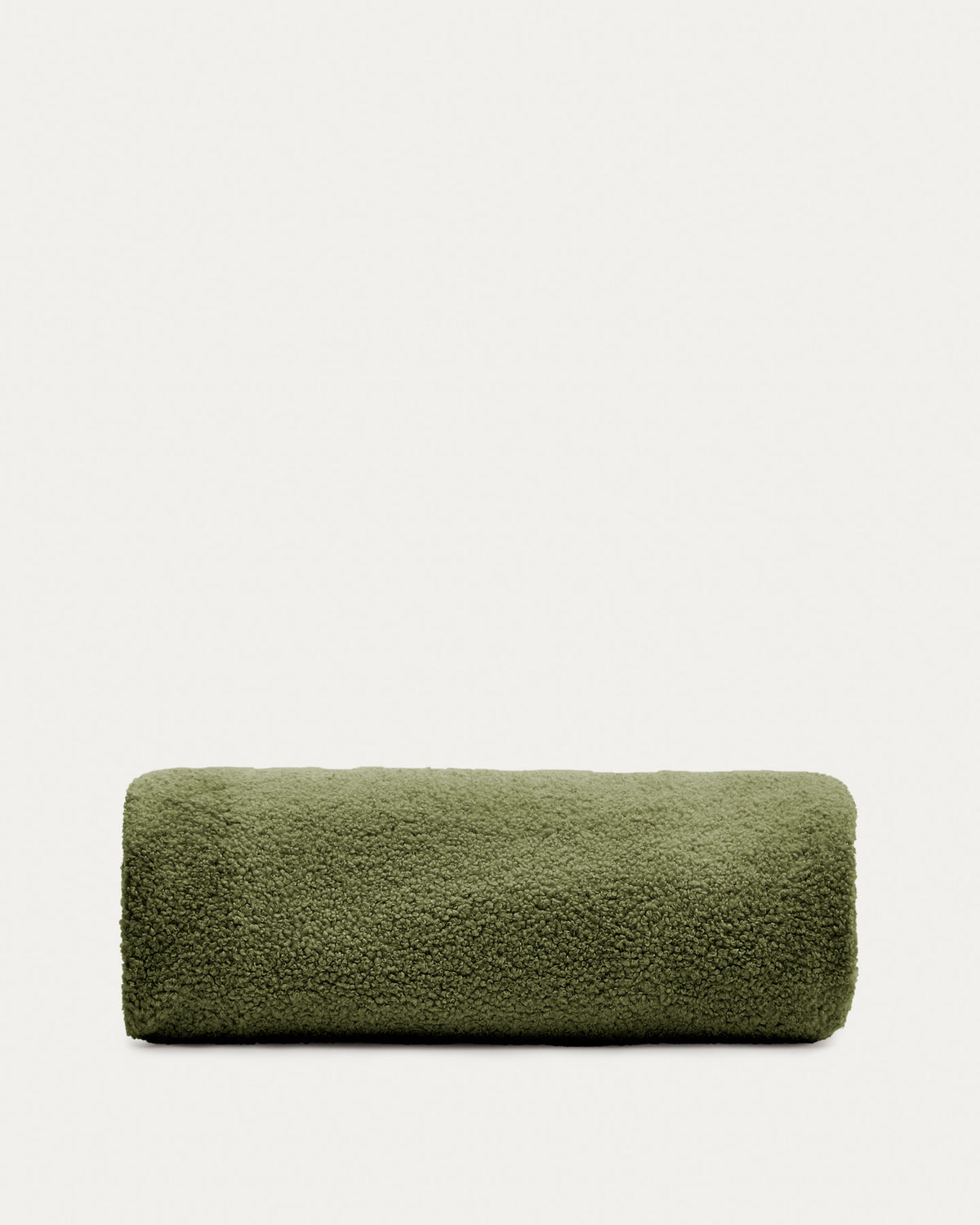 Bezug für Fusshocker Kaeli in grünem Bouclé Ø 120 cm in Grün präsentiert im Onlineshop von KAQTU Design AG. Ottoman-Zubehör ist von Kave Home