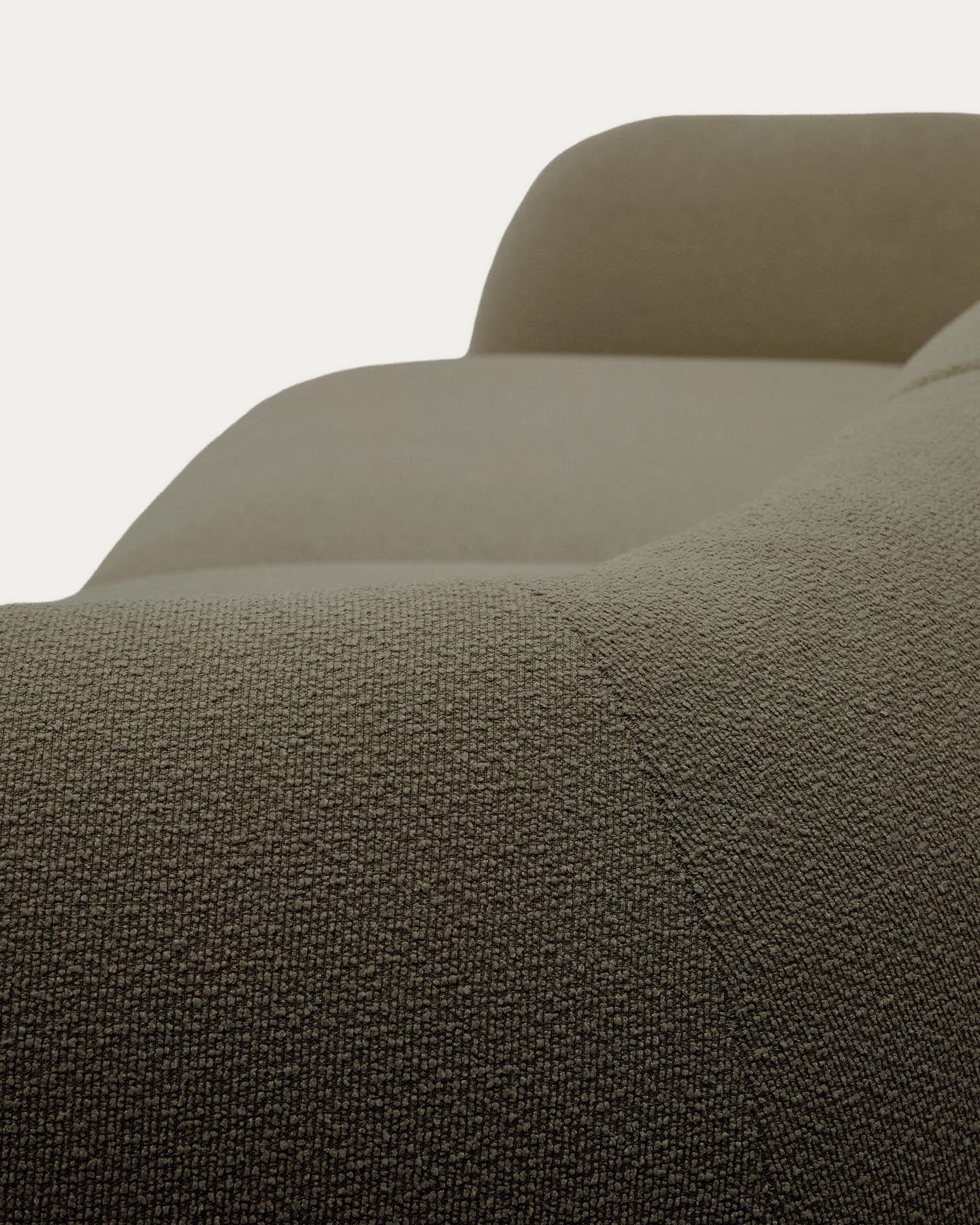2-Sitzer-Modularsofa Martina mit Chenille und Chaiselongue rechts in Grün 230 cm in Grün präsentiert im Onlineshop von KAQTU Design AG. L-Sofa rechts ist von Kave Home