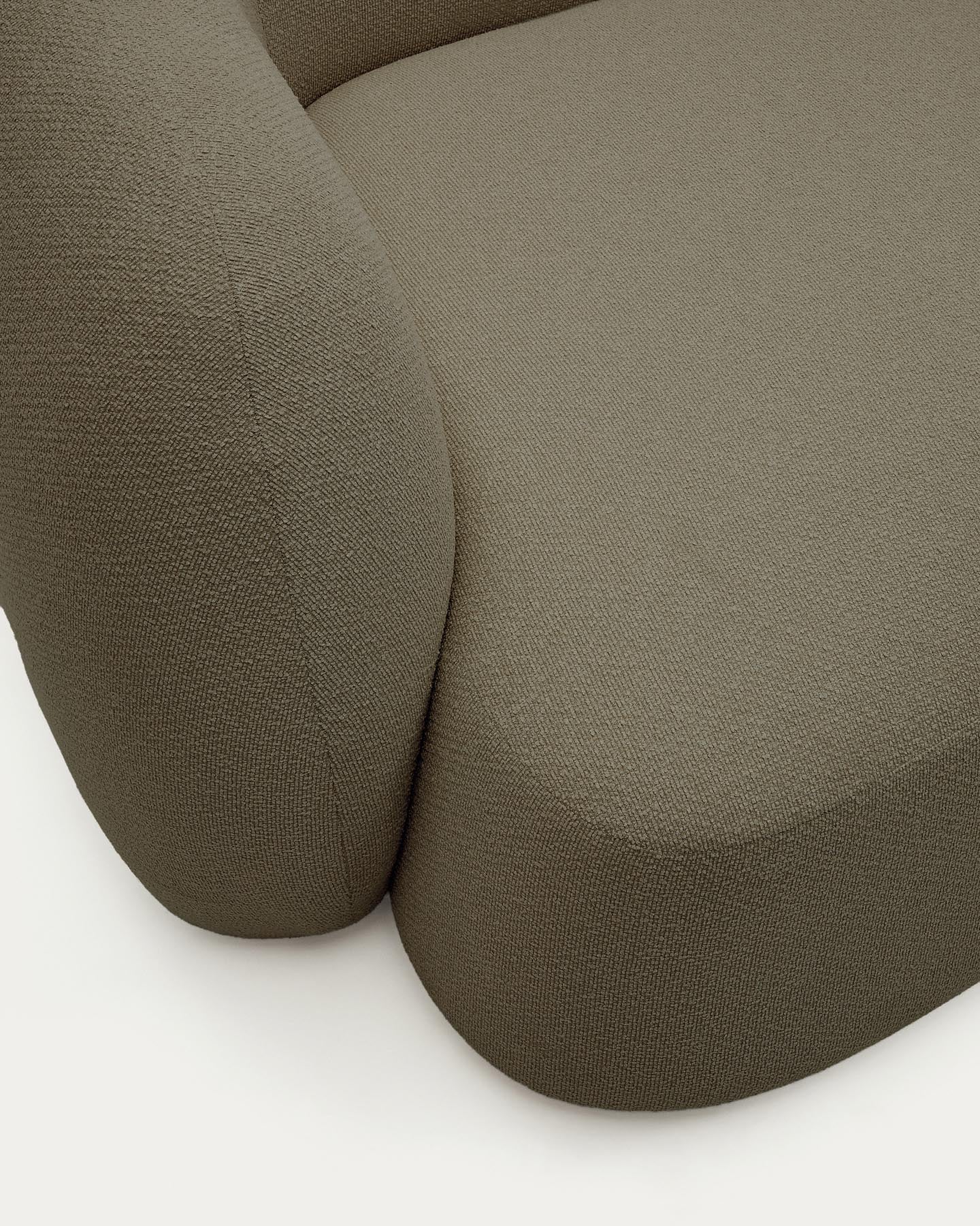 2-Sitzer-Modularsofa Martina mit Chenille und Chaiselongue rechts in Grün 230 cm in Grün präsentiert im Onlineshop von KAQTU Design AG. L-Sofa rechts ist von Kave Home