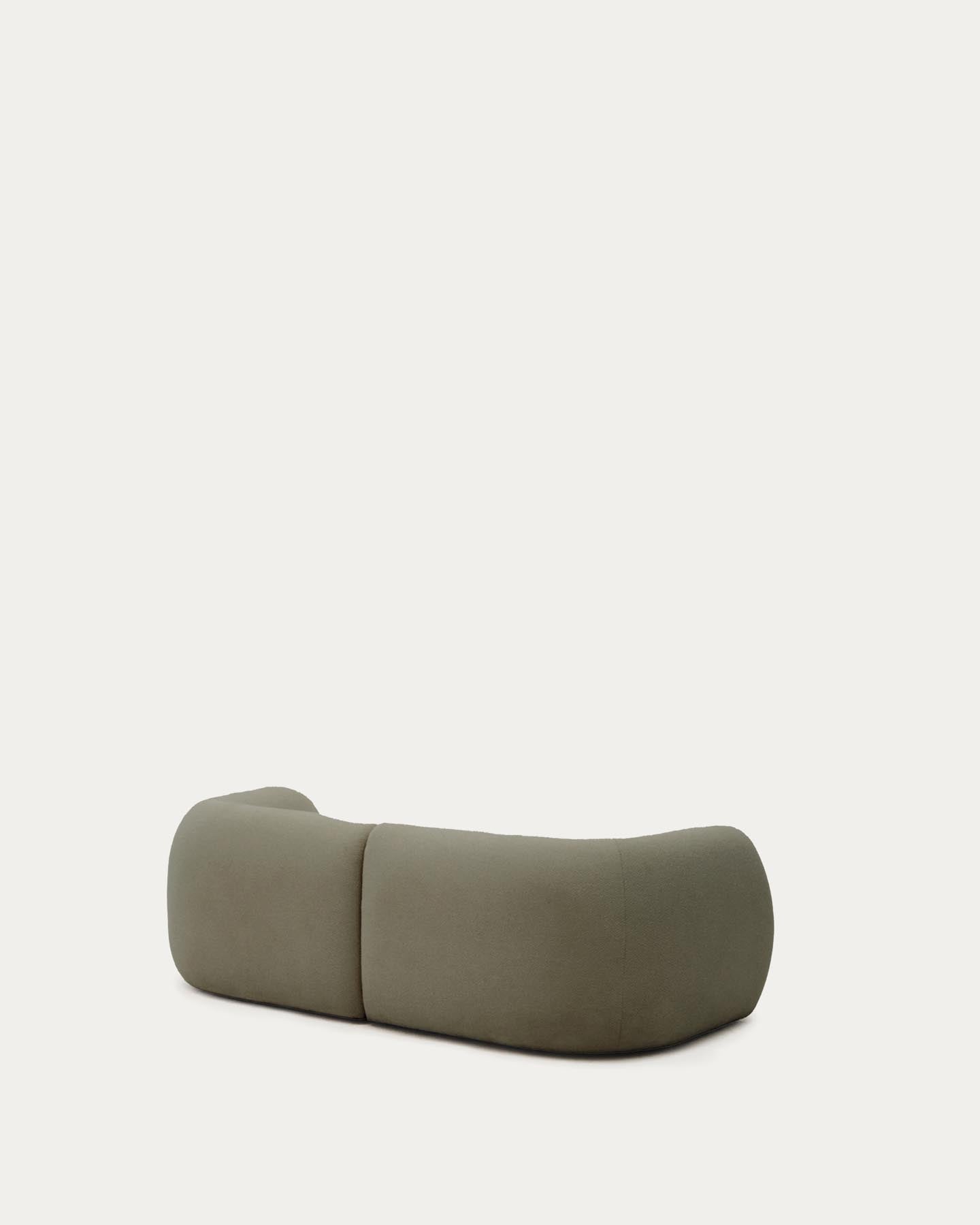 2-Sitzer-Modularsofa Martina mit Chenille und Chaiselongue rechts in Grün 230 cm in Grün präsentiert im Onlineshop von KAQTU Design AG. L-Sofa rechts ist von Kave Home