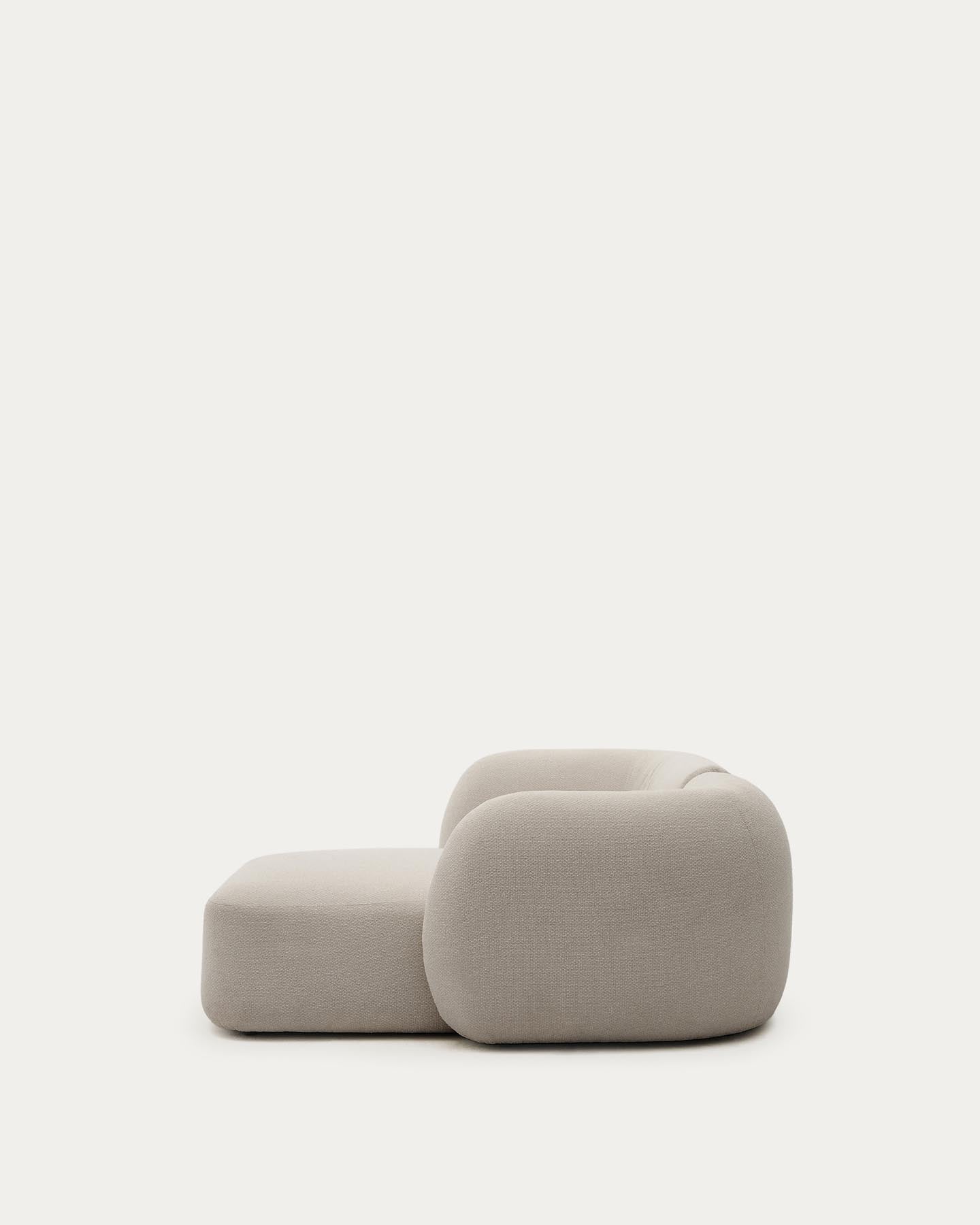 2-Sitzer-Modularsofa Martina mit Chenille und Chaiselongue rechts in Steinton 230 cm in Steinfarben präsentiert im Onlineshop von KAQTU Design AG. L-Sofa rechts ist von Kave Home