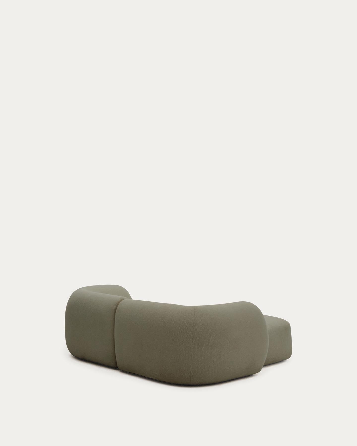 2-Sitzer-Modularsofa Martina mit Chenille und Chaiselongue links in Grün 230 cm in Grün präsentiert im Onlineshop von KAQTU Design AG. L-Sofa links ist von Kave Home