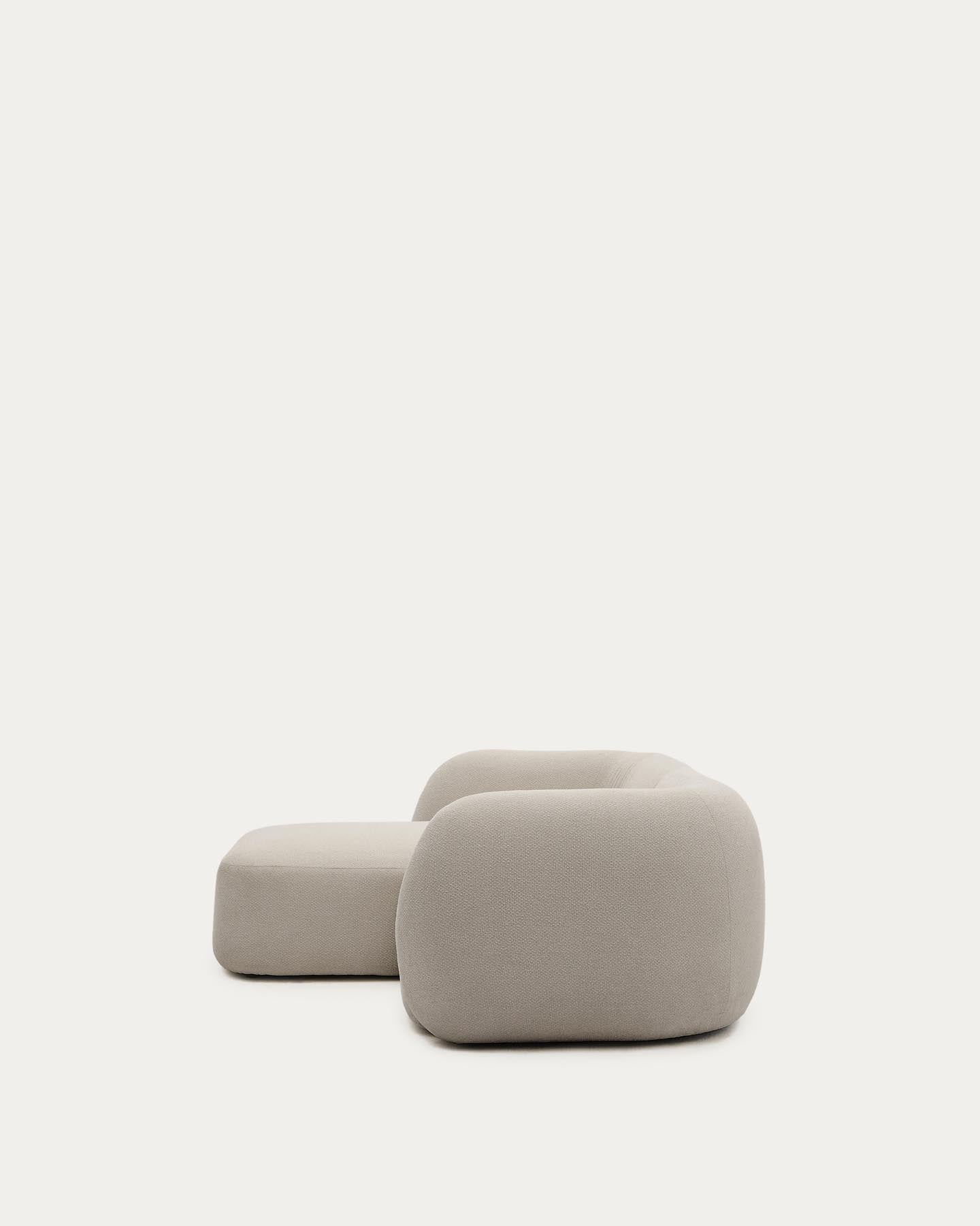 2-Sitzer-Modularsofa Martina mit Chenille und Chaiselongue links in Steinton 230 cm in Steinfarben präsentiert im Onlineshop von KAQTU Design AG. L-Sofa links ist von Kave Home