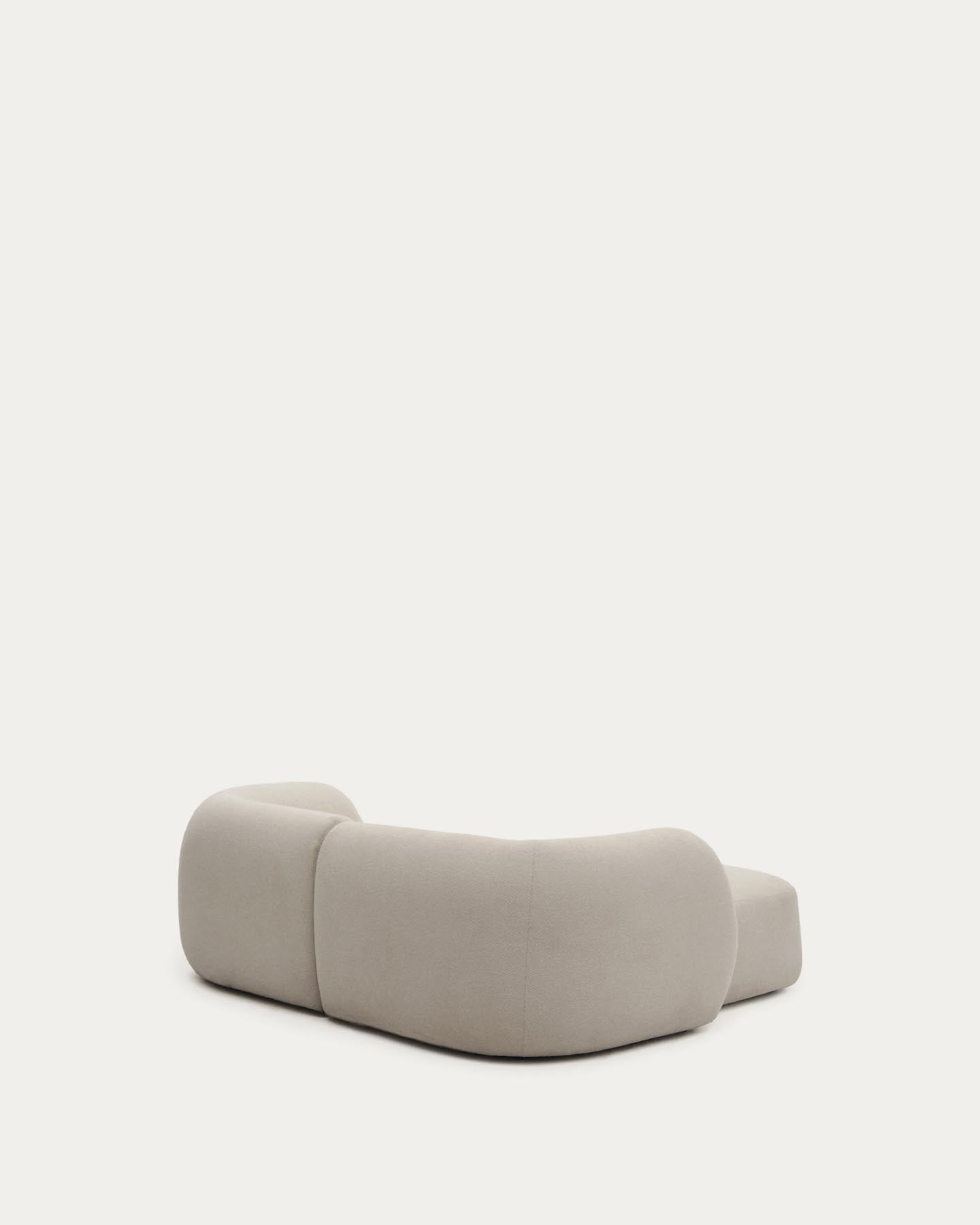 2-Sitzer-Modularsofa Martina mit Chenille und Chaiselongue links in Steinton 230 cm in Steinfarben präsentiert im Onlineshop von KAQTU Design AG. L-Sofa links ist von Kave Home