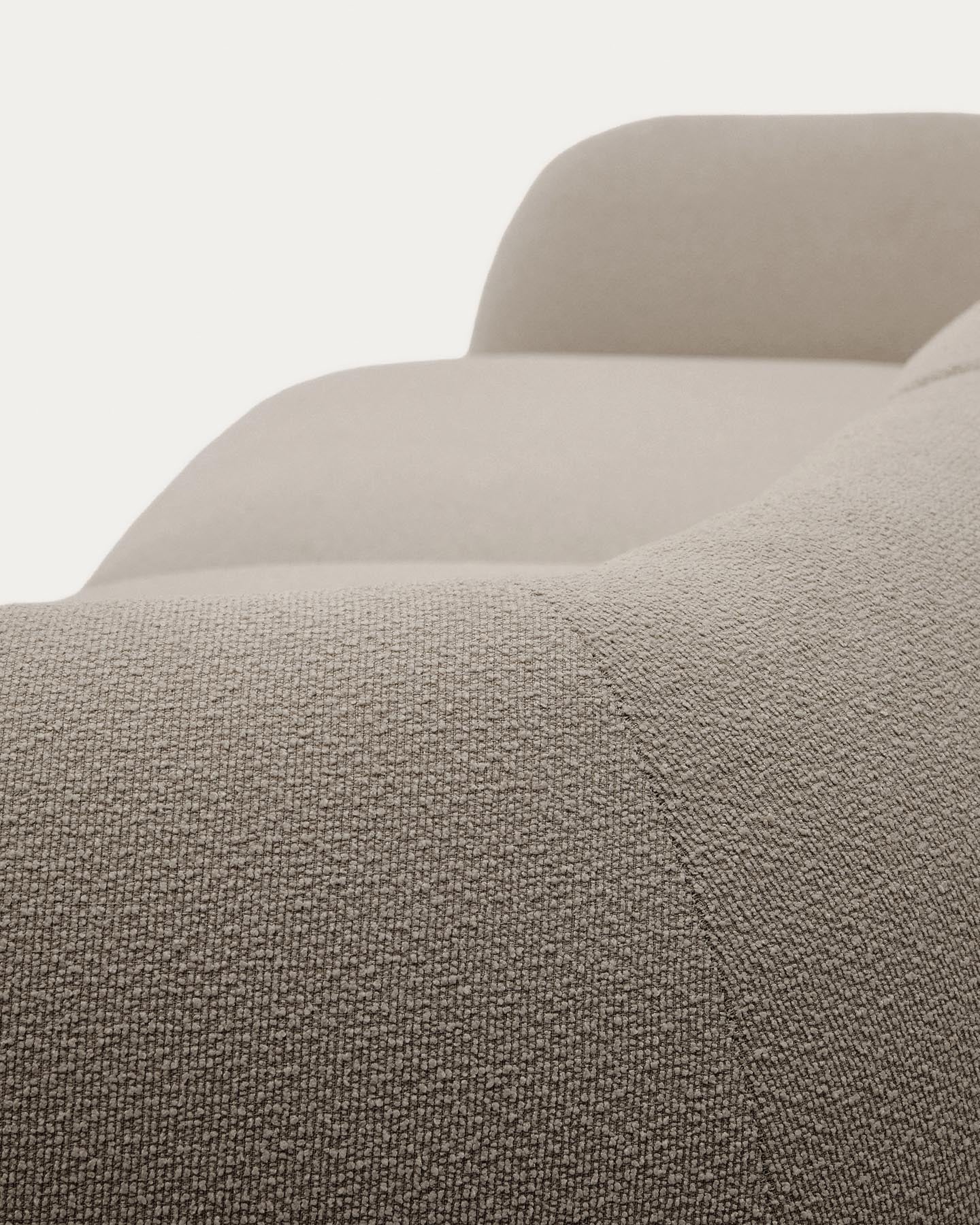 3-Sitzer-Modularsofa Martina mit Chenille und Chaiselongue rechts in Steinton 287 cm in Steinfarben präsentiert im Onlineshop von KAQTU Design AG. L-Sofa rechts ist von Kave Home