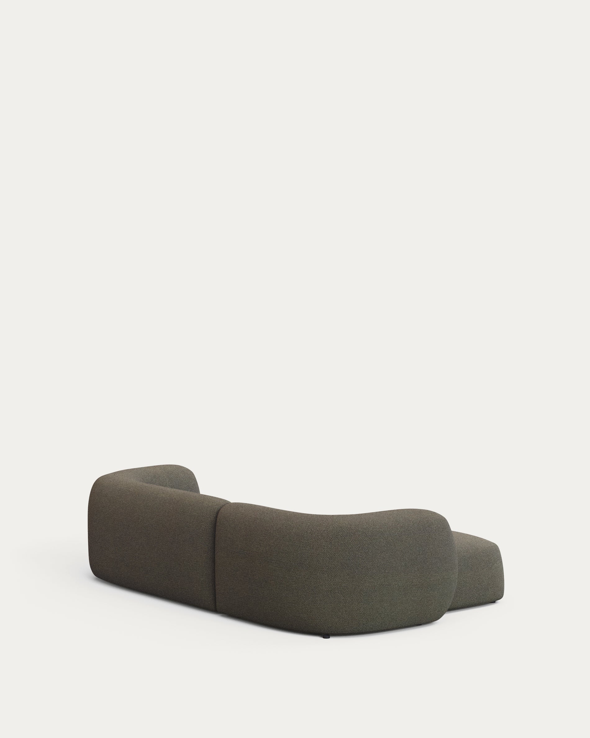 3-Sitzer-Modularsofa Martina mit grüner Chenille und Chaiselongue links 287 cm in Grün präsentiert im Onlineshop von KAQTU Design AG. 3er Sofa ist von Kave Home