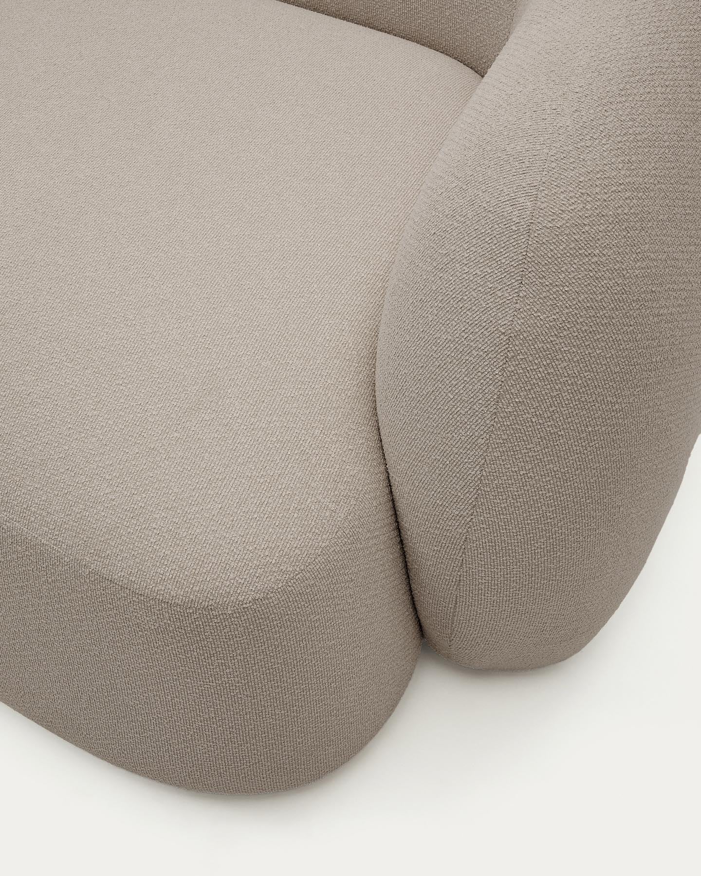 Schwer entflammbares 3-Sitzer-Modularsofa Martina mit Chenille und Chaiselongue links in Steinton 287 cm in Steinfarben präsentiert im Onlineshop von KAQTU Design AG. L-Sofa links ist von Kave Home