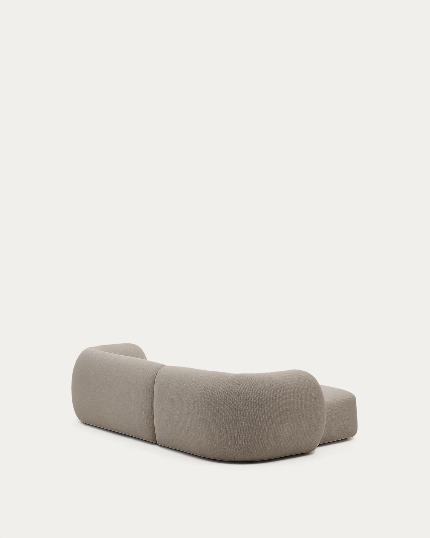 Schwer entflammbares 3-Sitzer-Modularsofa Martina mit Chenille und Chaiselongue links in Steinton 287 cm in Steinfarben präsentiert im Onlineshop von KAQTU Design AG. L-Sofa links ist von Kave Home