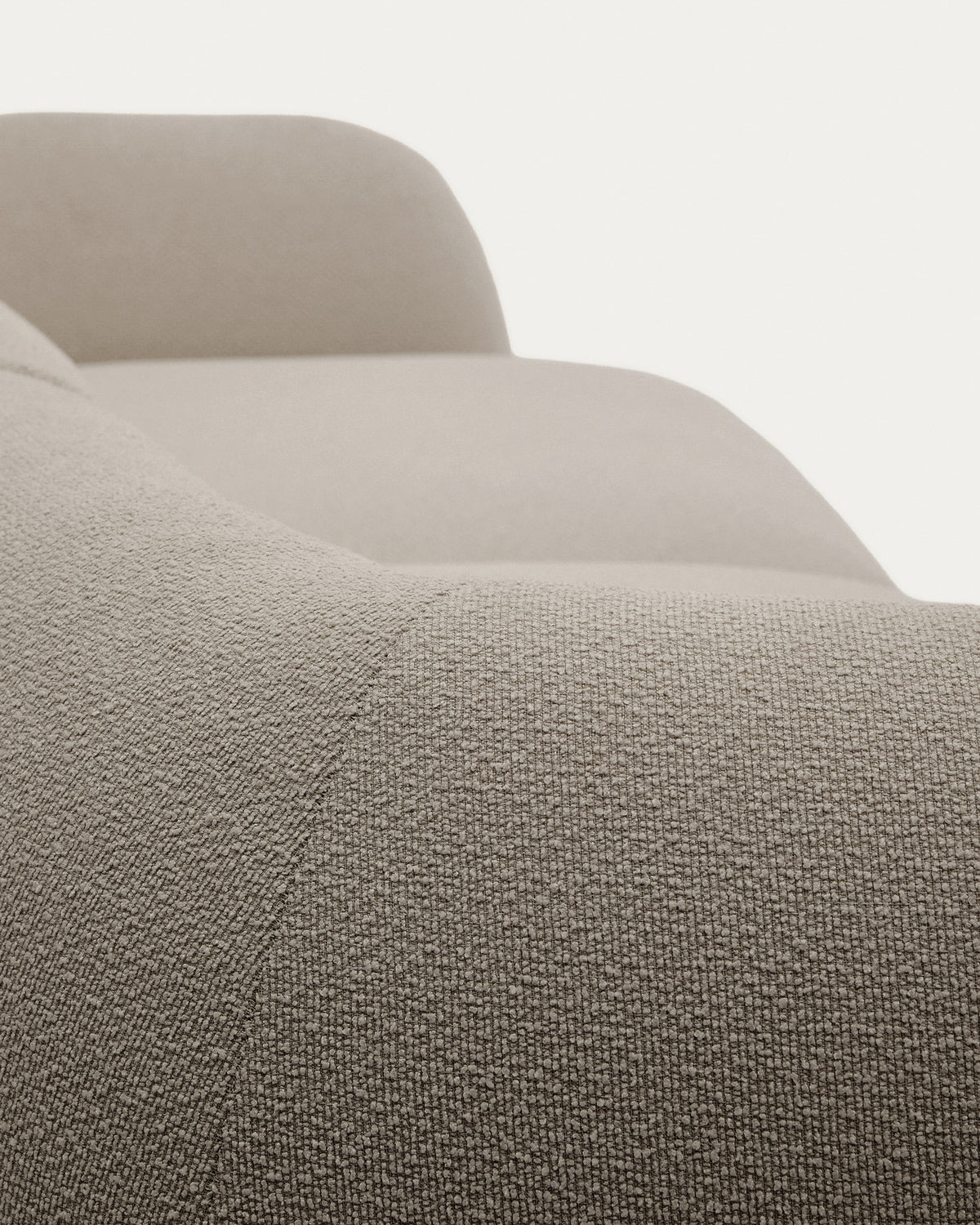 3-Sitzer-Modularsofa Martina mit Chenille und Chaiselongue links in Steinton 287 cm in Steinfarben präsentiert im Onlineshop von KAQTU Design AG. 3er Sofa ist von Kave Home