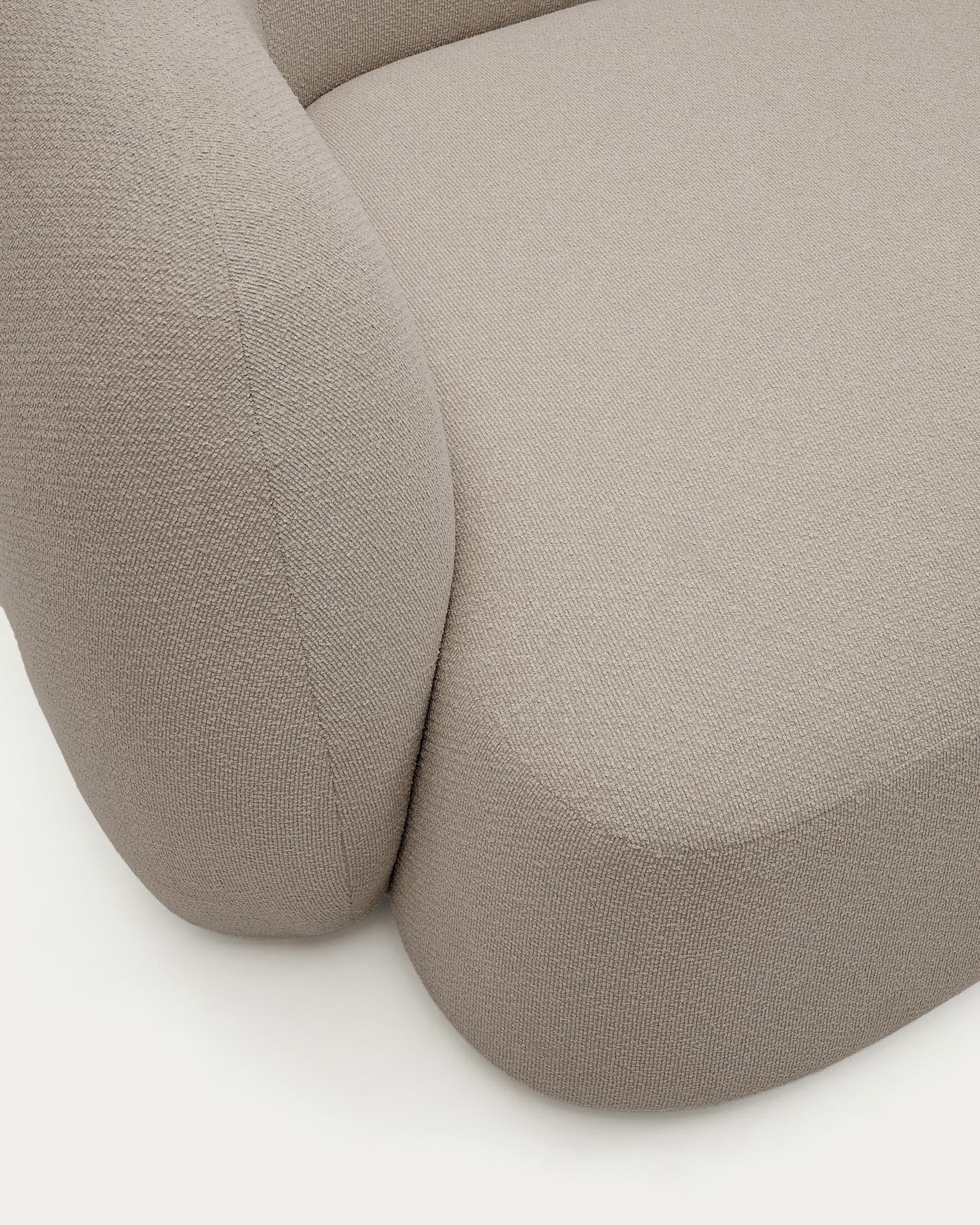 4-Sitzer-Modularsofa Martina mit Chenille und Chaiselongue rechts in Steinton 377 cm in Steinfarben präsentiert im Onlineshop von KAQTU Design AG. L-Sofa rechts ist von Kave Home
