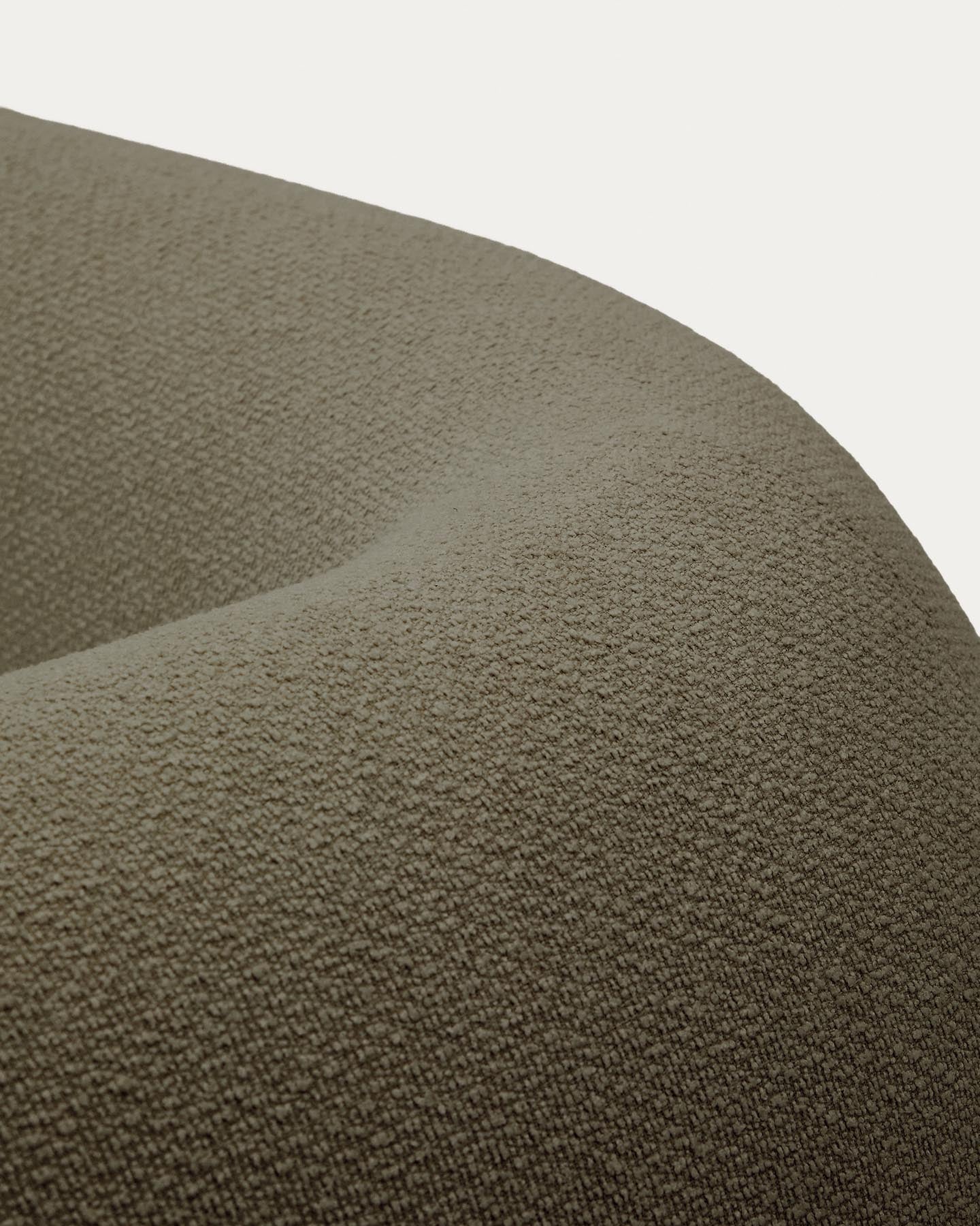 4-Sitzer-Modularsofa Martina mit Chenille und Chaiselongue links in Grün 377 cm in Grün präsentiert im Onlineshop von KAQTU Design AG. L-Sofa rechts ist von Kave Home