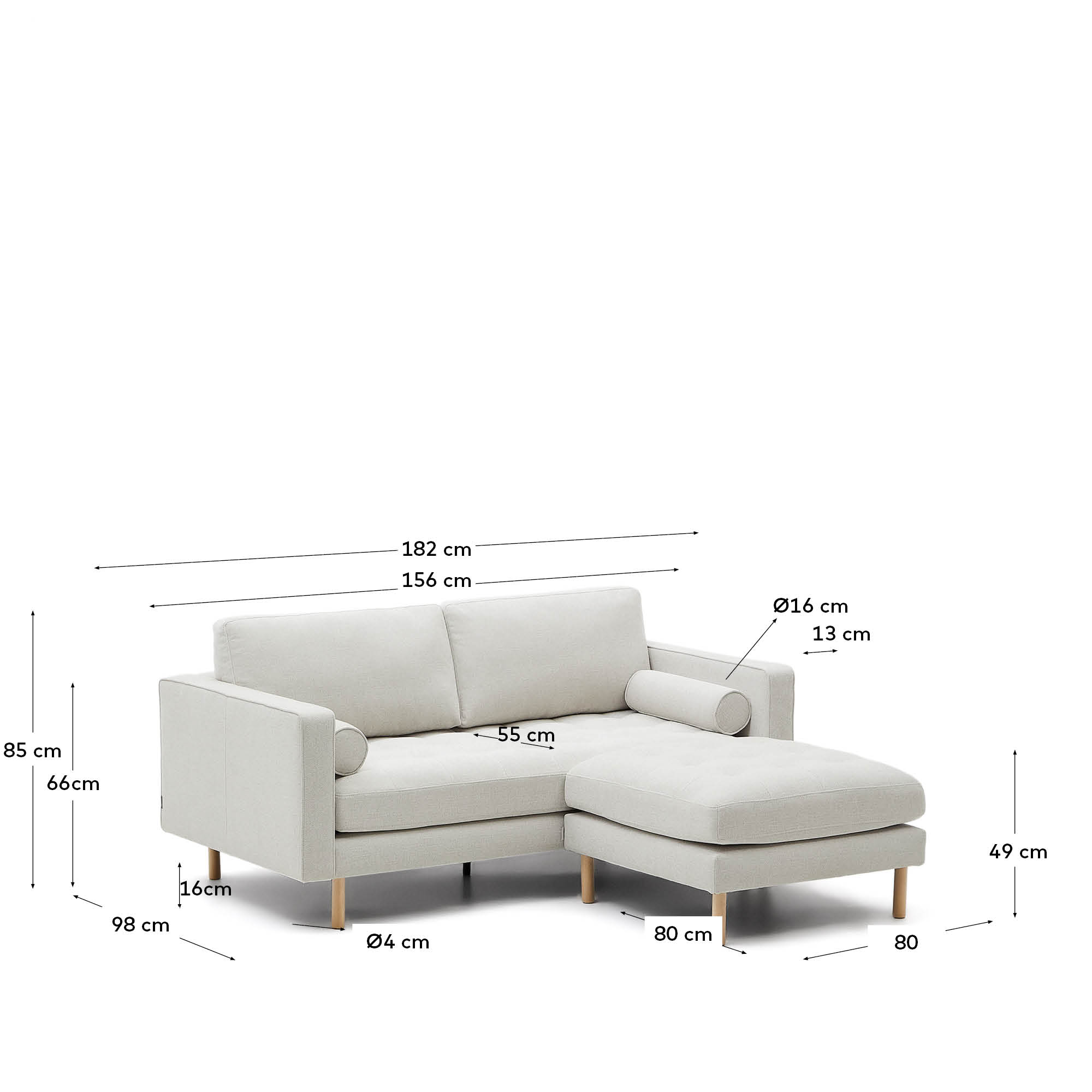 Entdecken Sie das Debra 2-Sitzer-Sofa mit Fussablage in perlfarbener Chenille. Elegantes Design und Komfort für Ihr modernes Wohnzimmer.