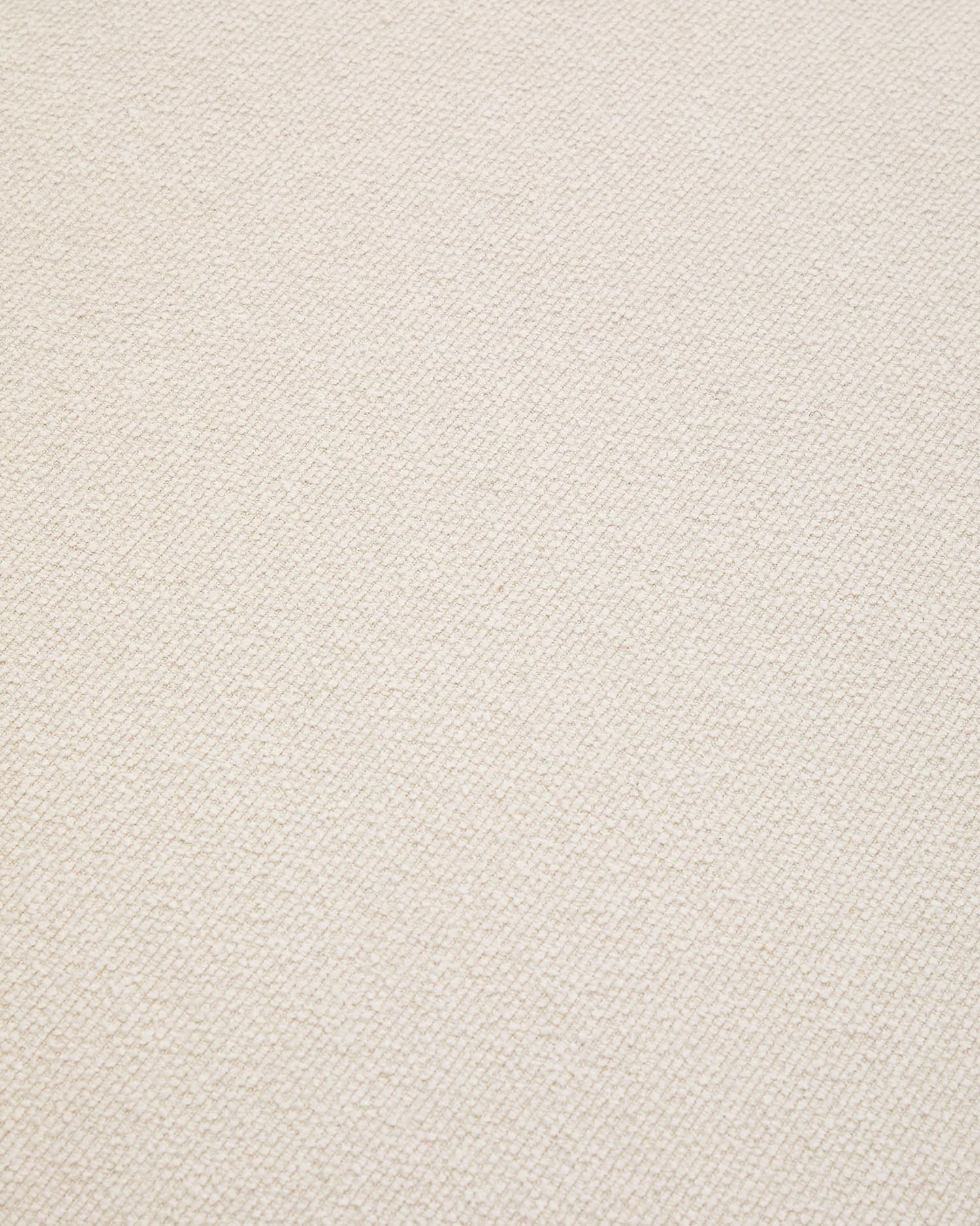 Fussstütze Aurum in Ecru, 85x85 cm, mit mattem beigem Metallgestell, FSC-zertifiziert, stilvoll und nachhaltig.