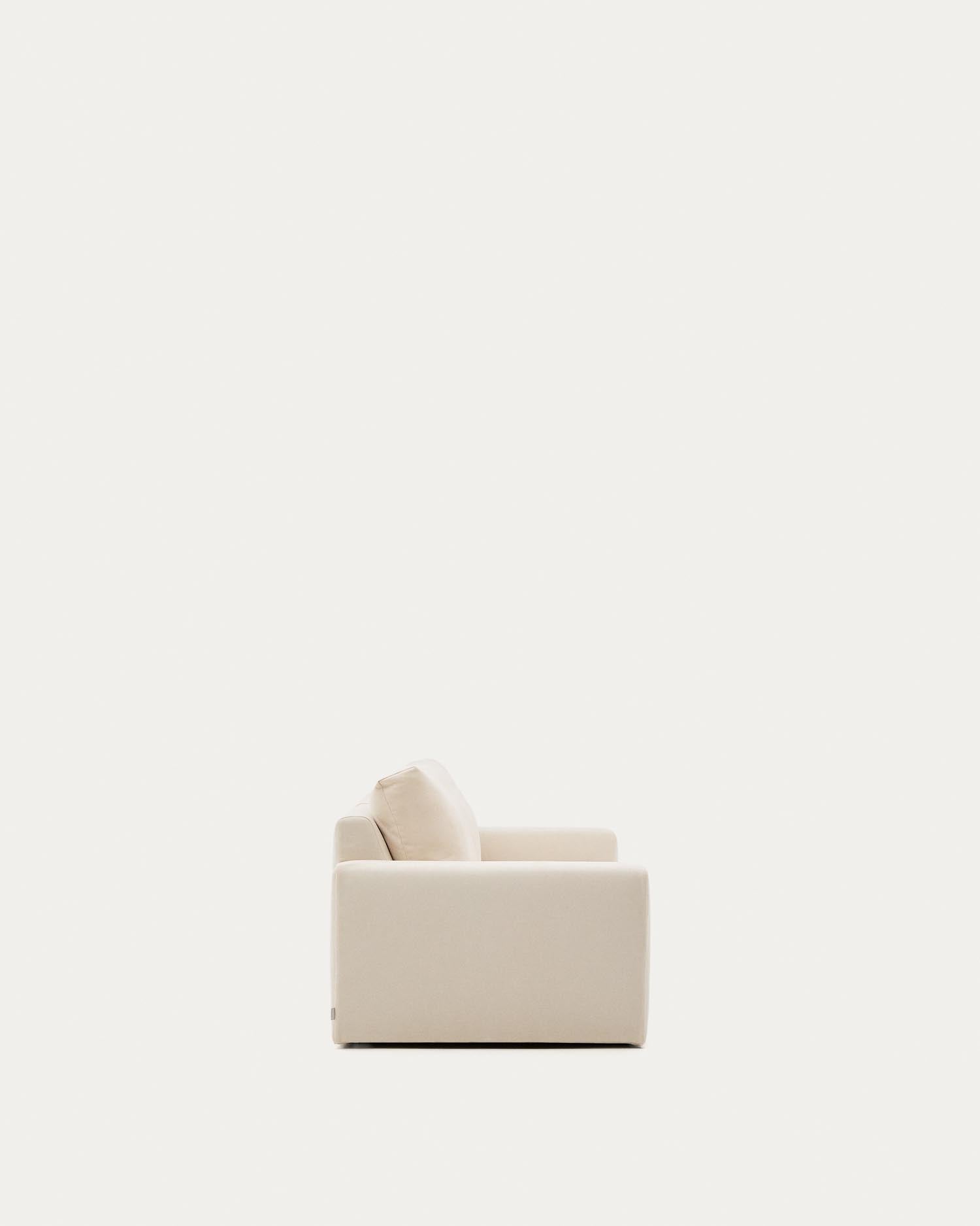 Modulares Sofa Alea für 3 Personen mit abnehmbarem Bezug aus Chenille in Ecru, 220 cm in Ecru präsentiert im Onlineshop von KAQTU Design AG. 3er Sofa ist von Kave Home