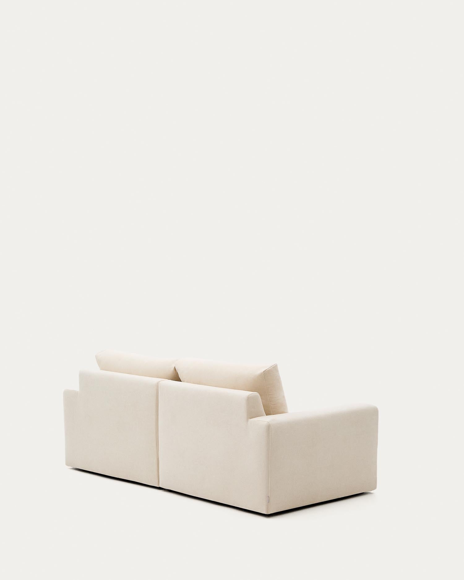 Modulares Sofa Alea für 3 Personen mit abnehmbarem Bezug aus Chenille in Ecru, 220 cm in Ecru präsentiert im Onlineshop von KAQTU Design AG. 3er Sofa ist von Kave Home