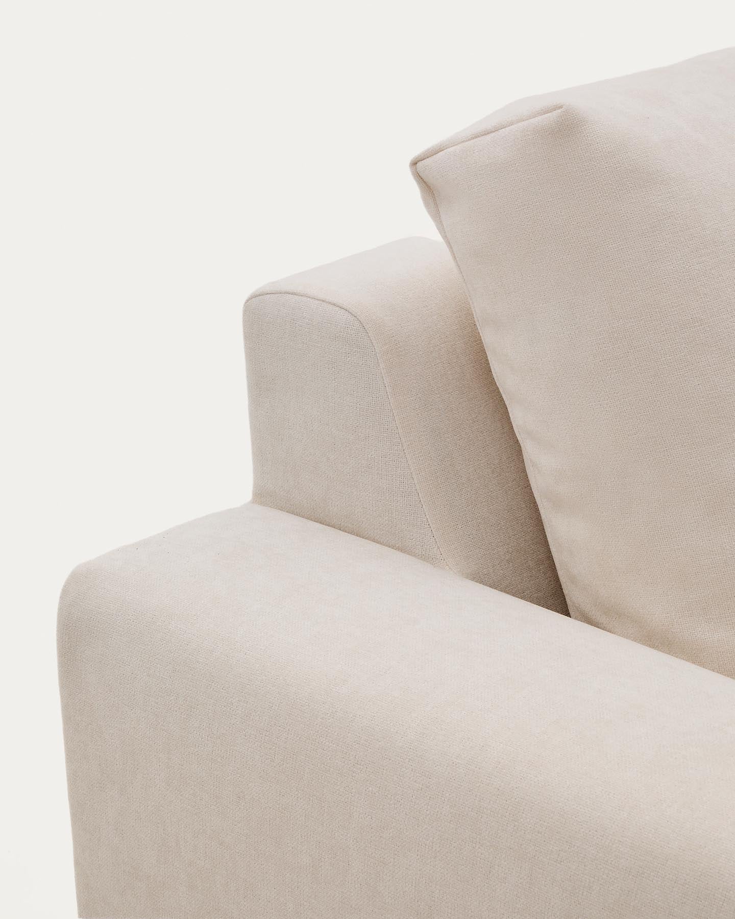 Modulares Sofa Alea für 4 Personen mit abnehmbarem Bezug aus Chenille mit Chaiselongue links in Beige, 310 cm in Beige präsentiert im Onlineshop von KAQTU Design AG. 3er Sofa ist von Kave Home
