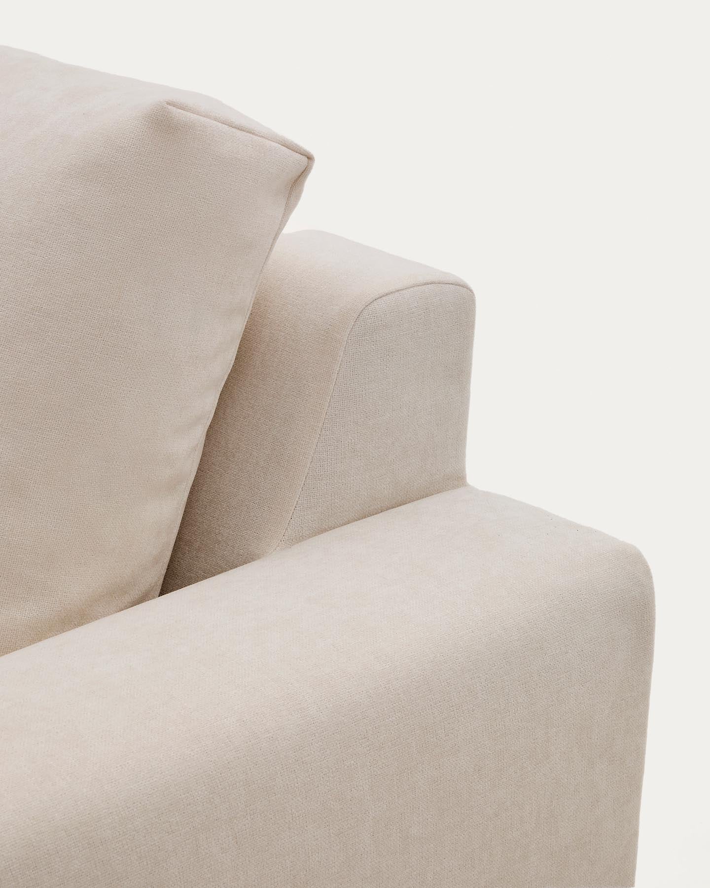Modulares Sofa Alea für 5 Personen mit abnehmbarem Bezug aus Chenille mit Chaiselongue rechts in Beige, 340 cm in Beige präsentiert im Onlineshop von KAQTU Design AG. 3er Sofa ist von Kave Home