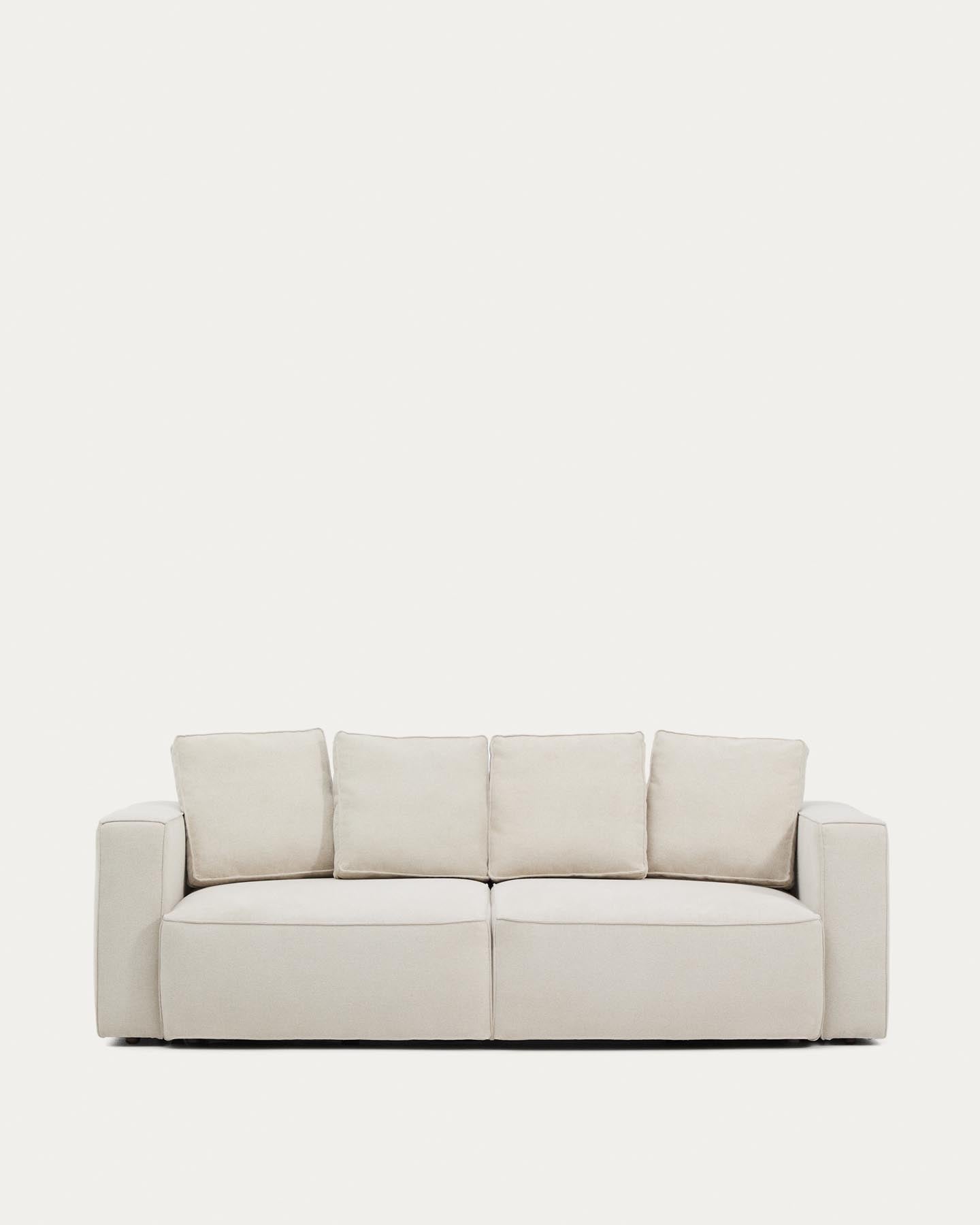 3-Sitzer Bettsofa Marela in beiger Chenille, 236 cm, FSC Mix Credit in Beige präsentiert im Onlineshop von KAQTU Design AG. Bettsofa ist von Kave Home