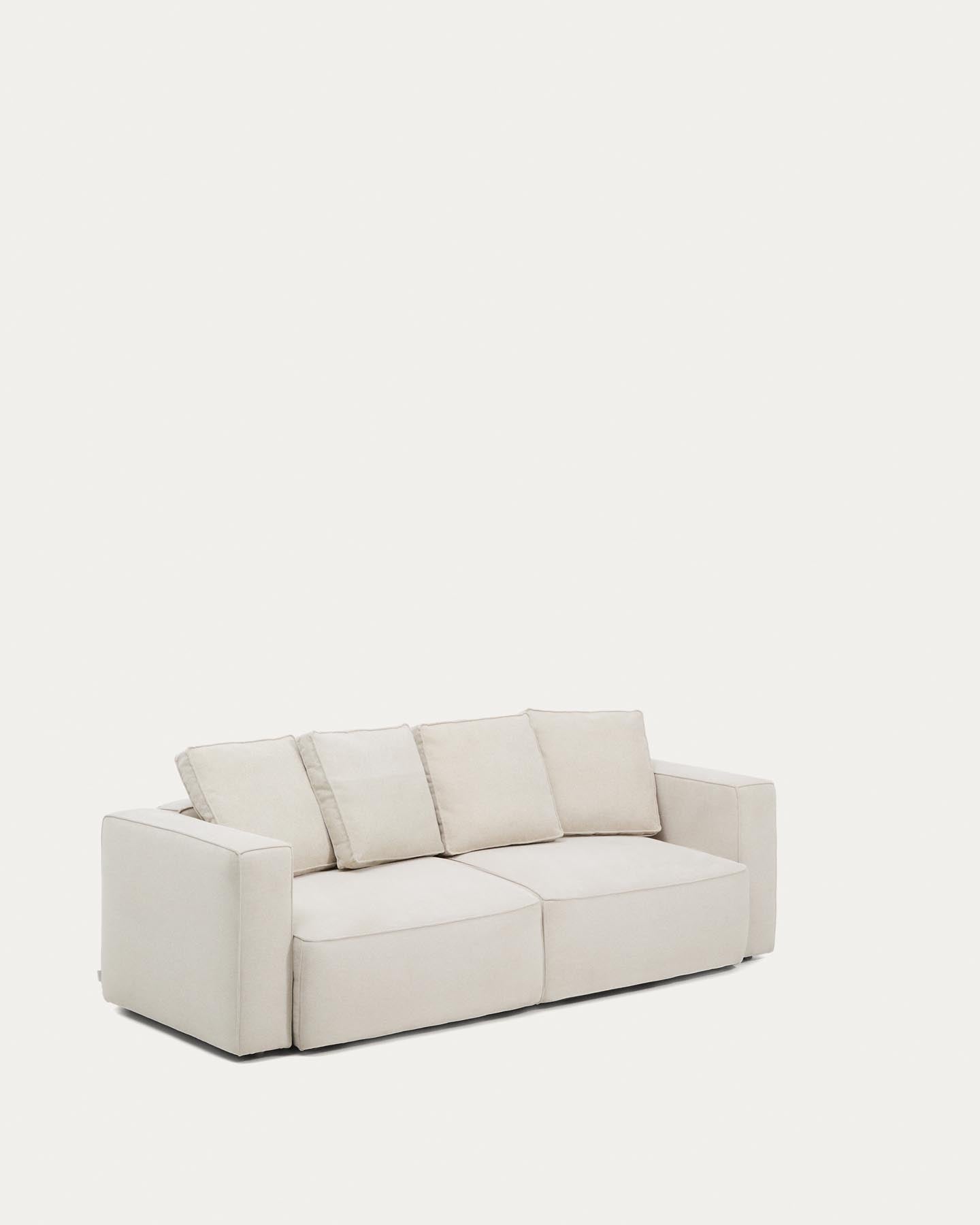 3-Sitzer Bettsofa Marela in beiger Chenille, 236 cm, FSC Mix Credit in Beige präsentiert im Onlineshop von KAQTU Design AG. Bettsofa ist von Kave Home