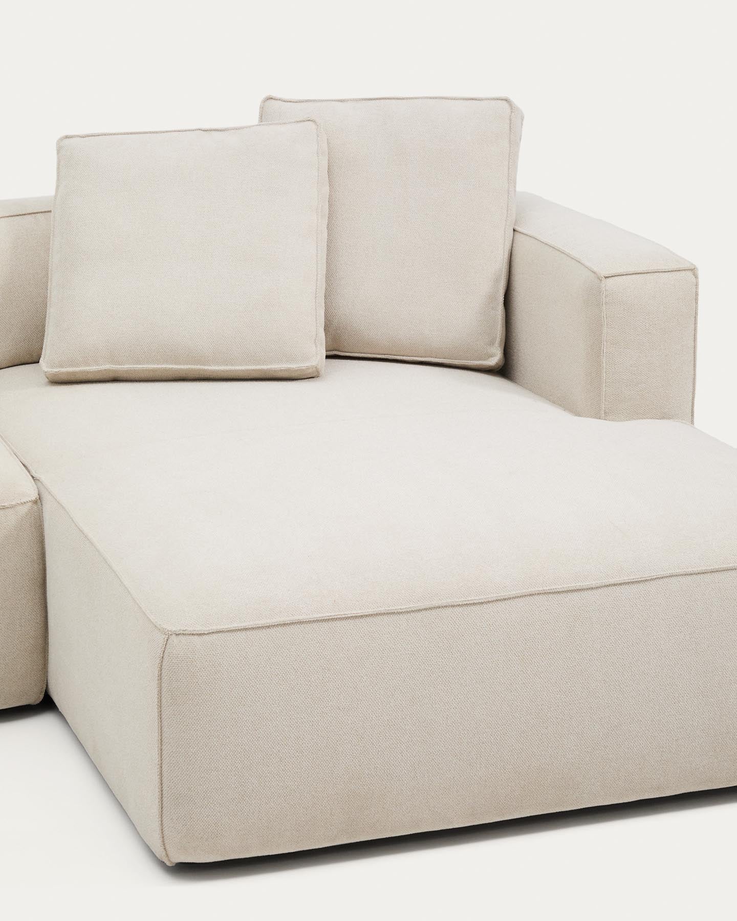 3-Sitzer Bettsofa Marela mit Chaiselongue rechts in beiger Chenille, 236 cm, FSC Mix Credit in Beige präsentiert im Onlineshop von KAQTU Design AG. Bettsofa ist von Kave Home