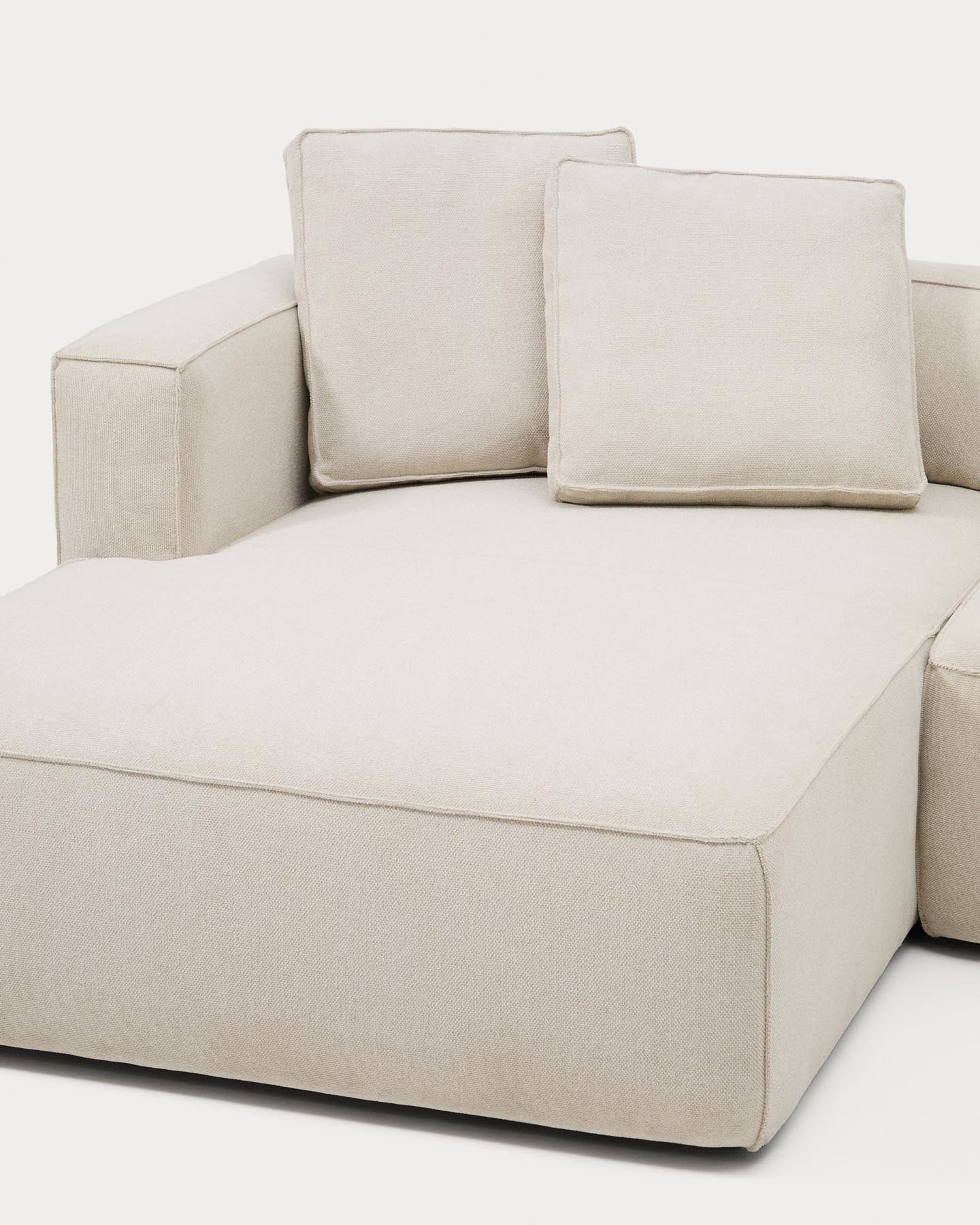 3-Sitzer Bettsofa Marela mit Chaiselongue links in beiger Chenille, 236 cm, FSC Mix Credit in Beige präsentiert im Onlineshop von KAQTU Design AG. Bettsofa ist von Kave Home