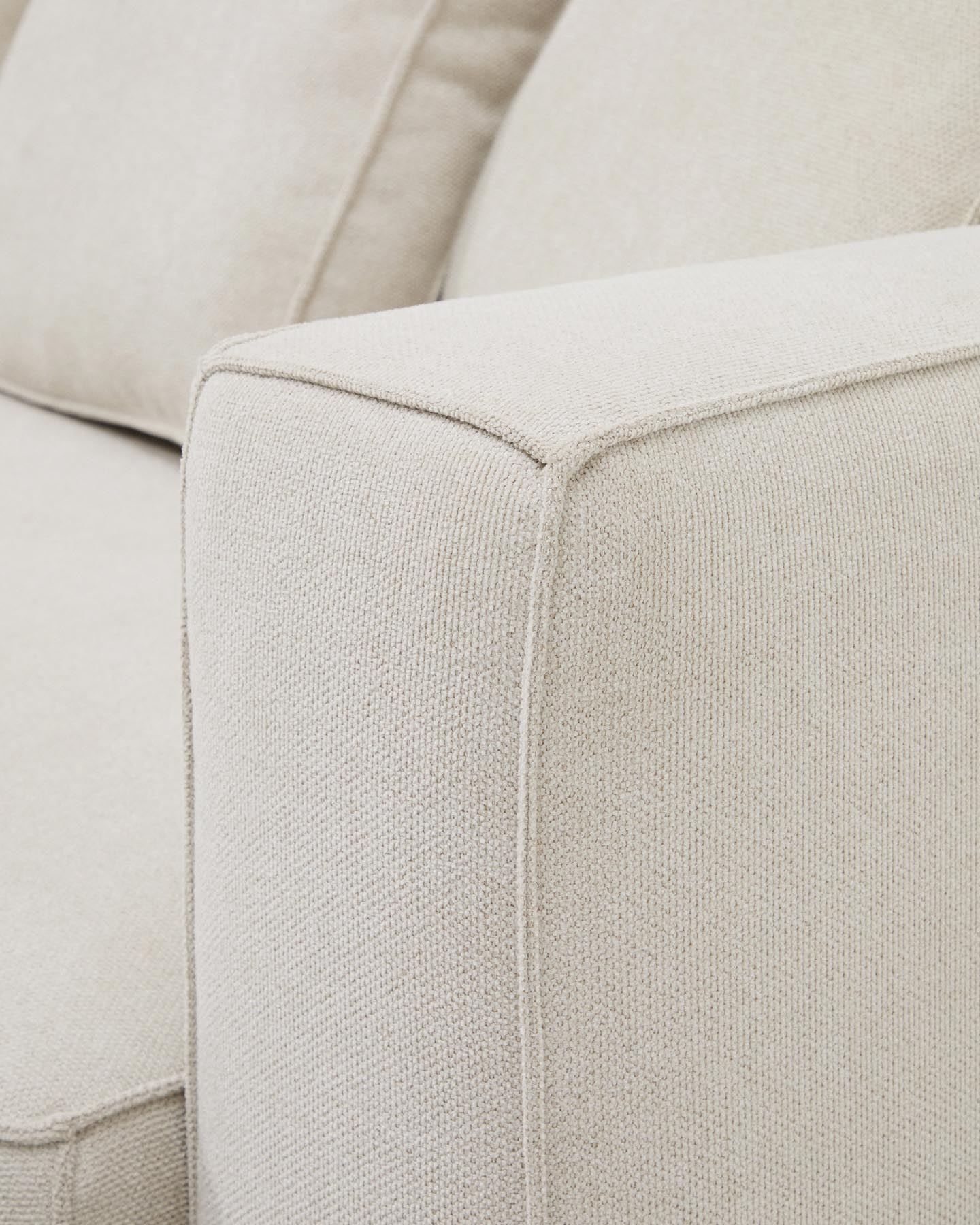 3-Sitzer Bettsofa Marela mit Chaiselongue links in beiger Chenille, 276 cm, FSC Mix Credit in Beige präsentiert im Onlineshop von KAQTU Design AG. Bettsofa ist von Kave Home