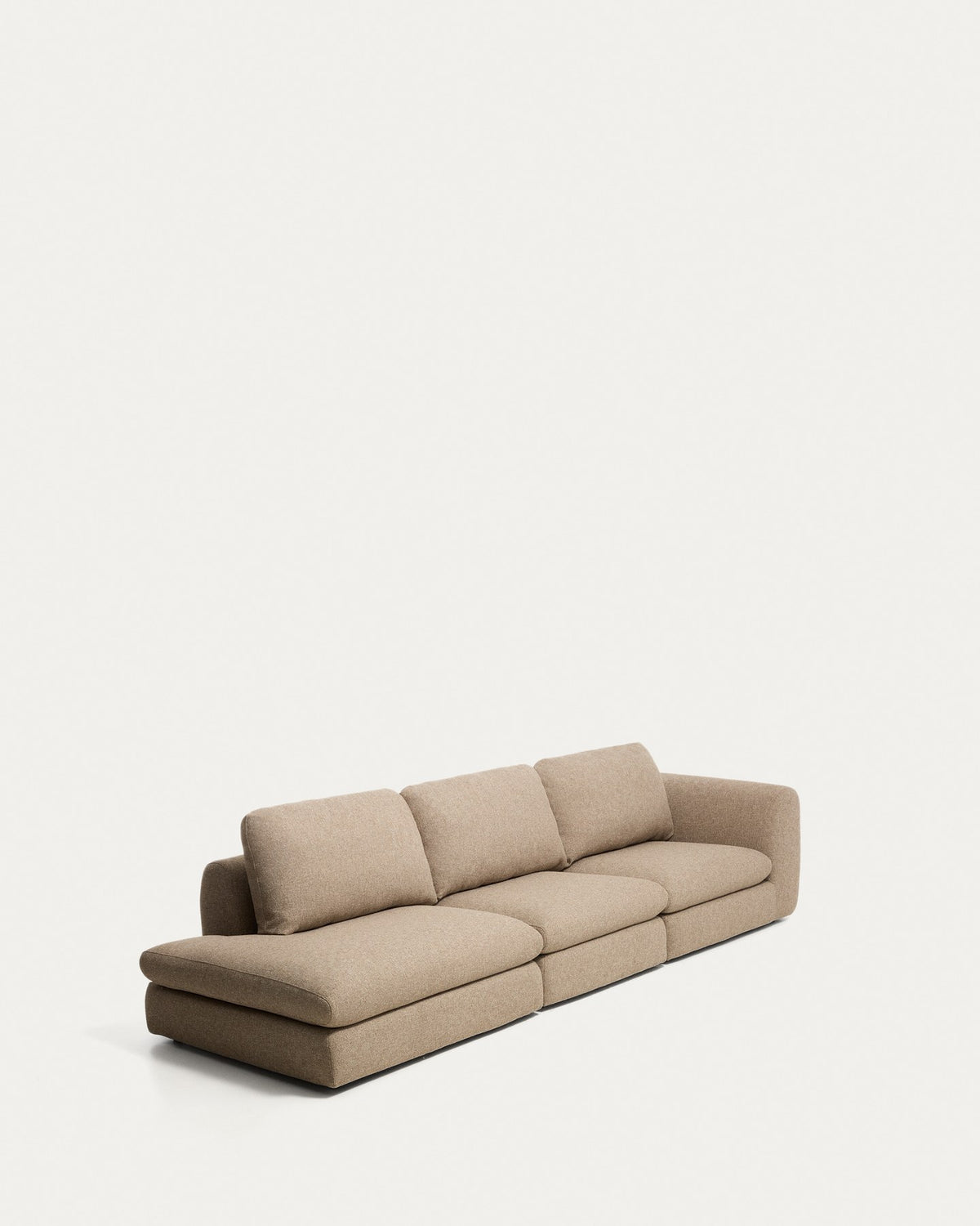 4-Sitzer Sofa Vera mit Randmodul links in Hellbraun, 325 cm, FSC Mix Credit in Hellbraun präsentiert im Onlineshop von KAQTU Design AG. 4er Sofa ist von Kave Home