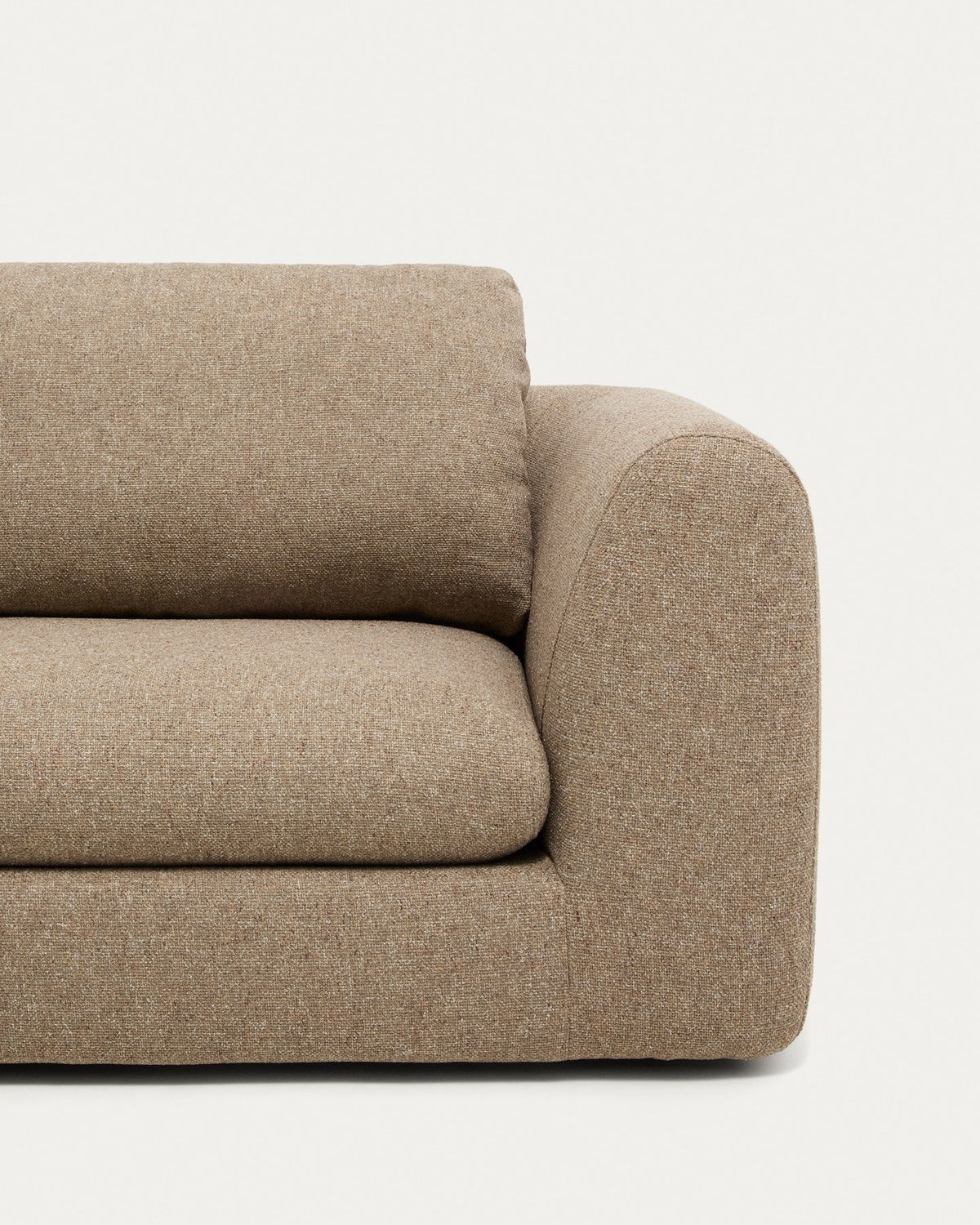 4-Sitzer Sofa Vera mit Randmodul links in Hellbraun, 325 cm, FSC Mix Credit in Hellbraun präsentiert im Onlineshop von KAQTU Design AG. 4er Sofa ist von Kave Home