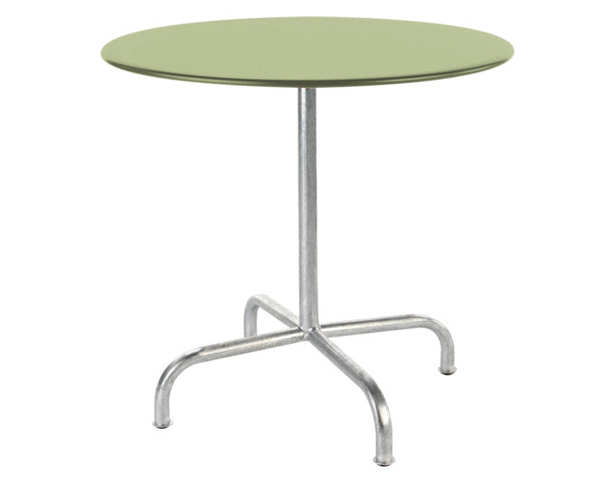 Der runde Tisch Rigi (ø 90 cm) von Schaffner besticht durch elegantes Design, Langlebigkeit und wetterfeste Materialien für den Außenbereich.