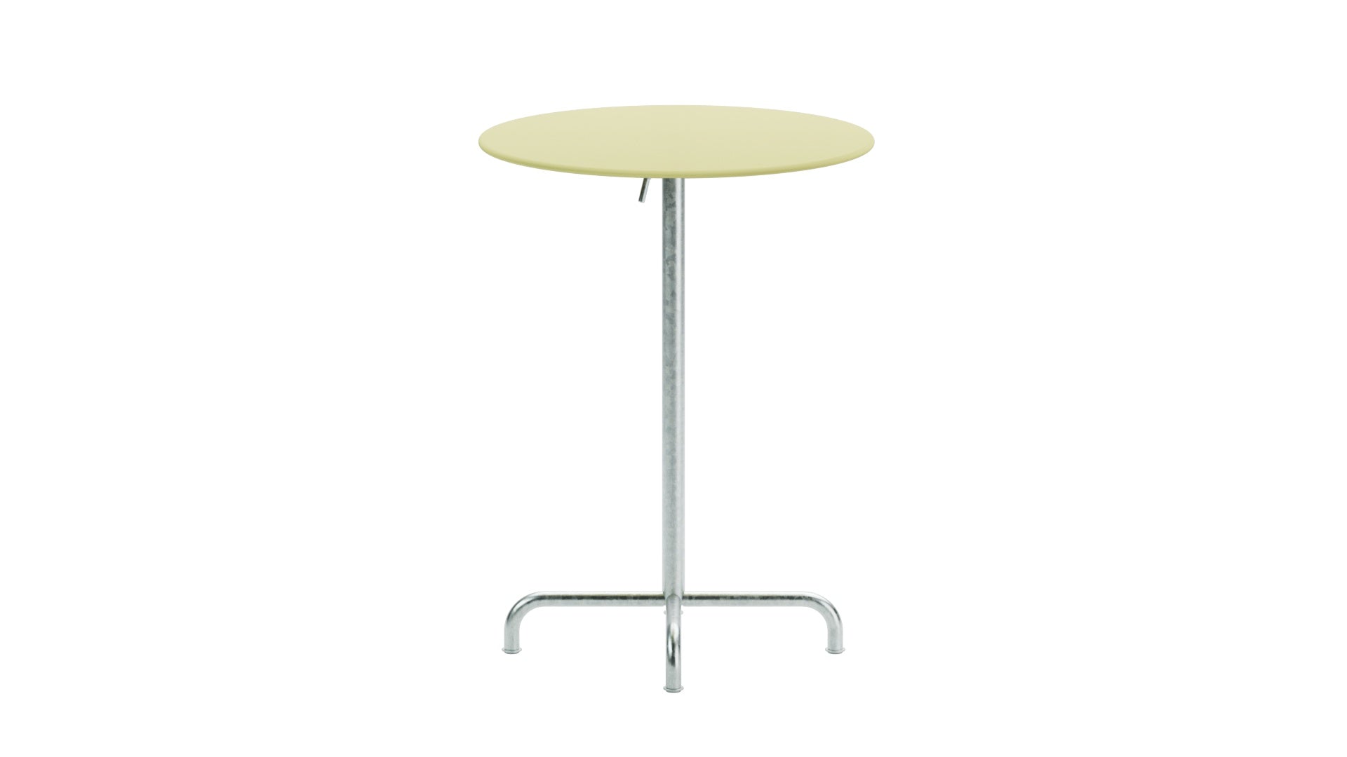 Rigi Metall-Stehtisch Outdoor ø80 / 110 klappbar  in Buchsbaumgelb präsentiert im Onlineshop von KAQTU Design AG. Hochtisch Outdoor ist von Schaffner
