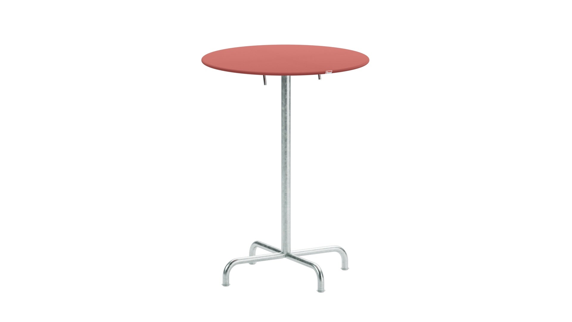 Rigi Metall-Stehtisch Outdoor ø80 / 110 klappbar  in Ahornrot präsentiert im Onlineshop von KAQTU Design AG. Hochtisch Outdoor ist von Schaffner