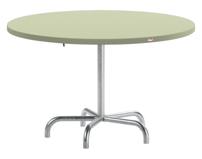Säntis Metall-Gartentisch ø117 klappbar in Pastellgrün / Feuerverzinkt präsentiert im Onlineshop von KAQTU Design AG. Gartentisch ist von Schaffner