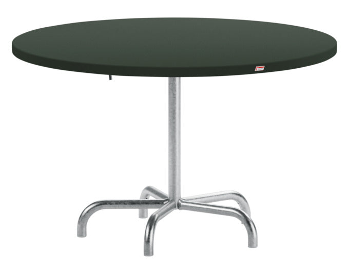 Säntis Metall-Gartentisch ø117 klappbar in Tannengrün / Feuerverzinkt präsentiert im Onlineshop von KAQTU Design AG. Gartentisch ist von Schaffner