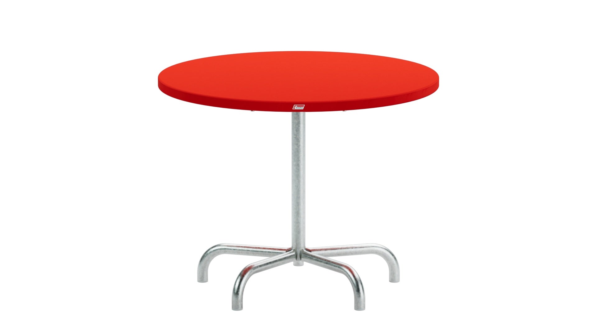 Schaffner Säntis Metall-Gartentisch ø92, klappbar, wetterfest, robust, platzsparend, hochwertiges Schweizer Design, perfekt für Garten, Terrasse & Balkon.