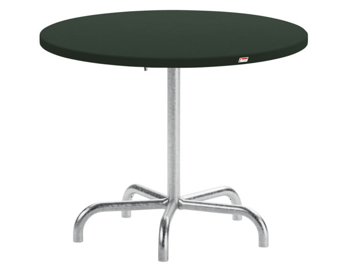 Säntis Metall-Gartentisch ø92 klappbar in Tannengrün / Feuerverzinkt präsentiert im Onlineshop von KAQTU Design AG. Gartentisch ist von Schaffner