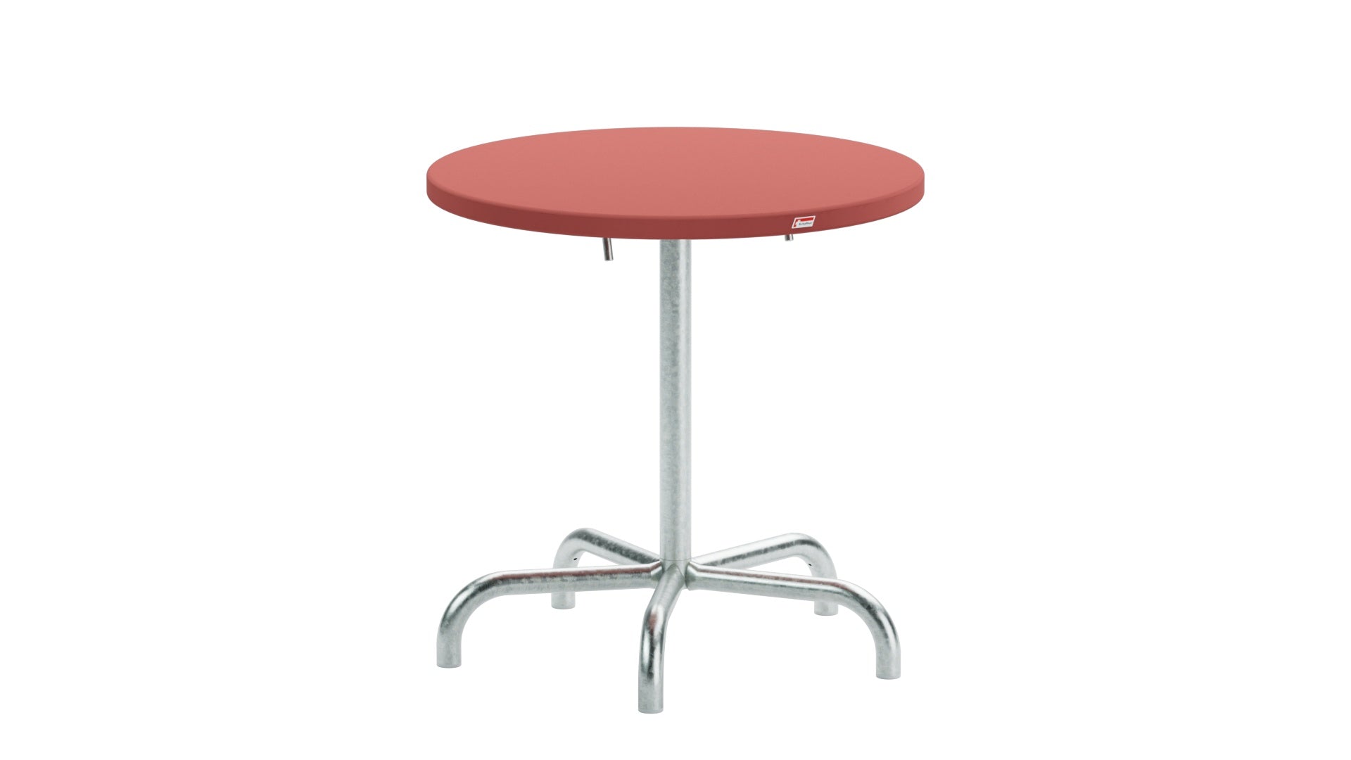 Säntis Metall-Gartentisch ø72 klappbar in Ahornrot präsentiert im Onlineshop von KAQTU Design AG. Gartentisch ist von Schaffner